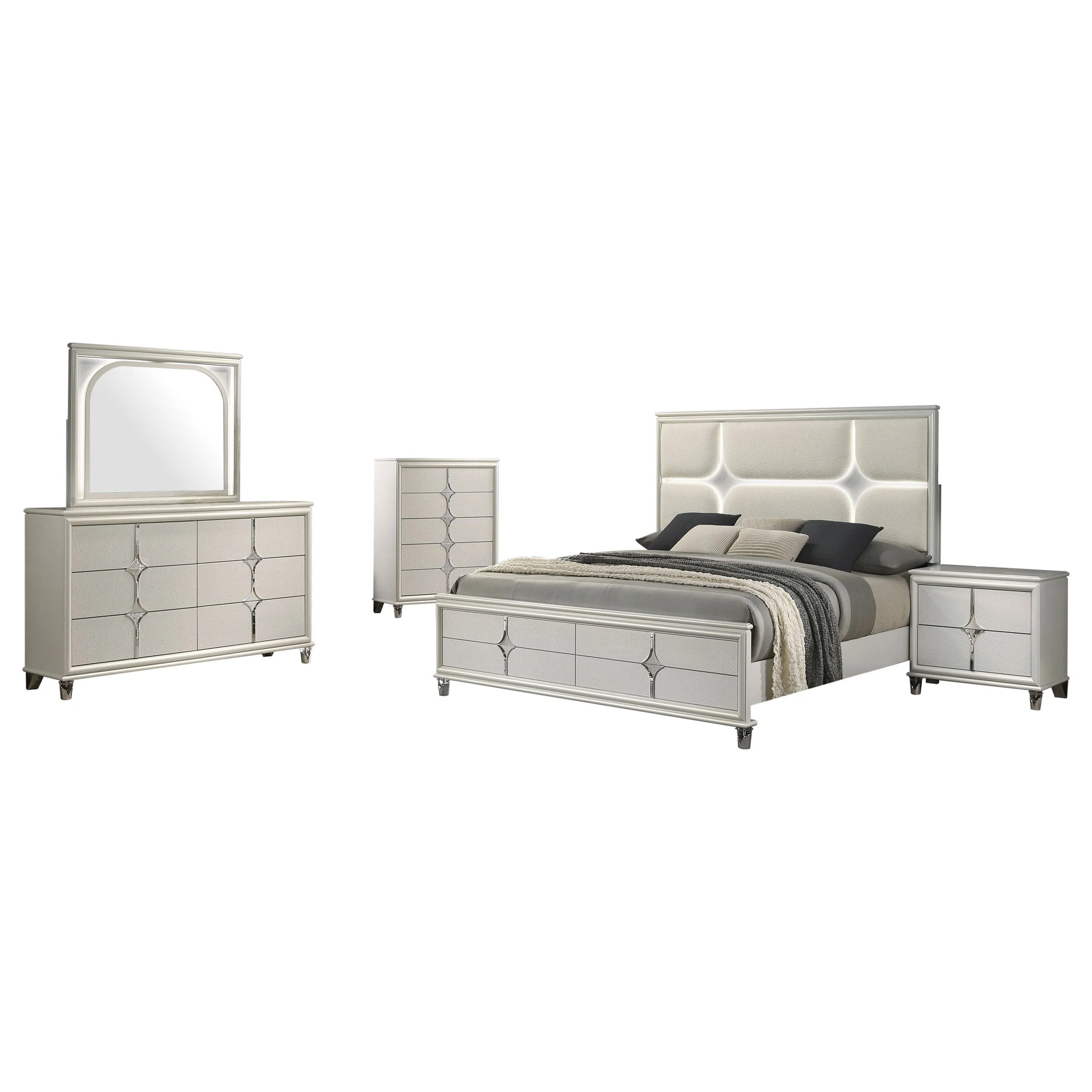 Olivia Bedroom Set Pearl - Image 14