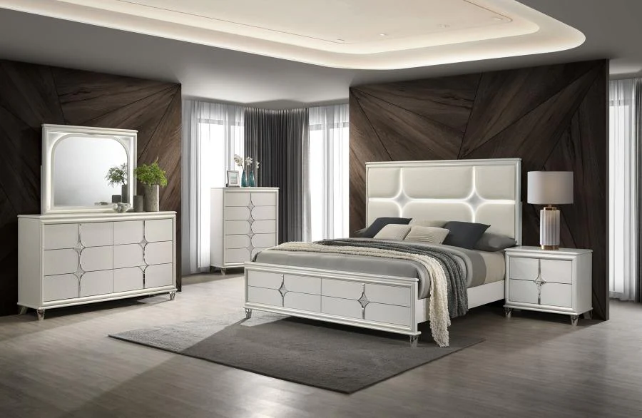 Olivia Bedroom Set Pearl - Image 3