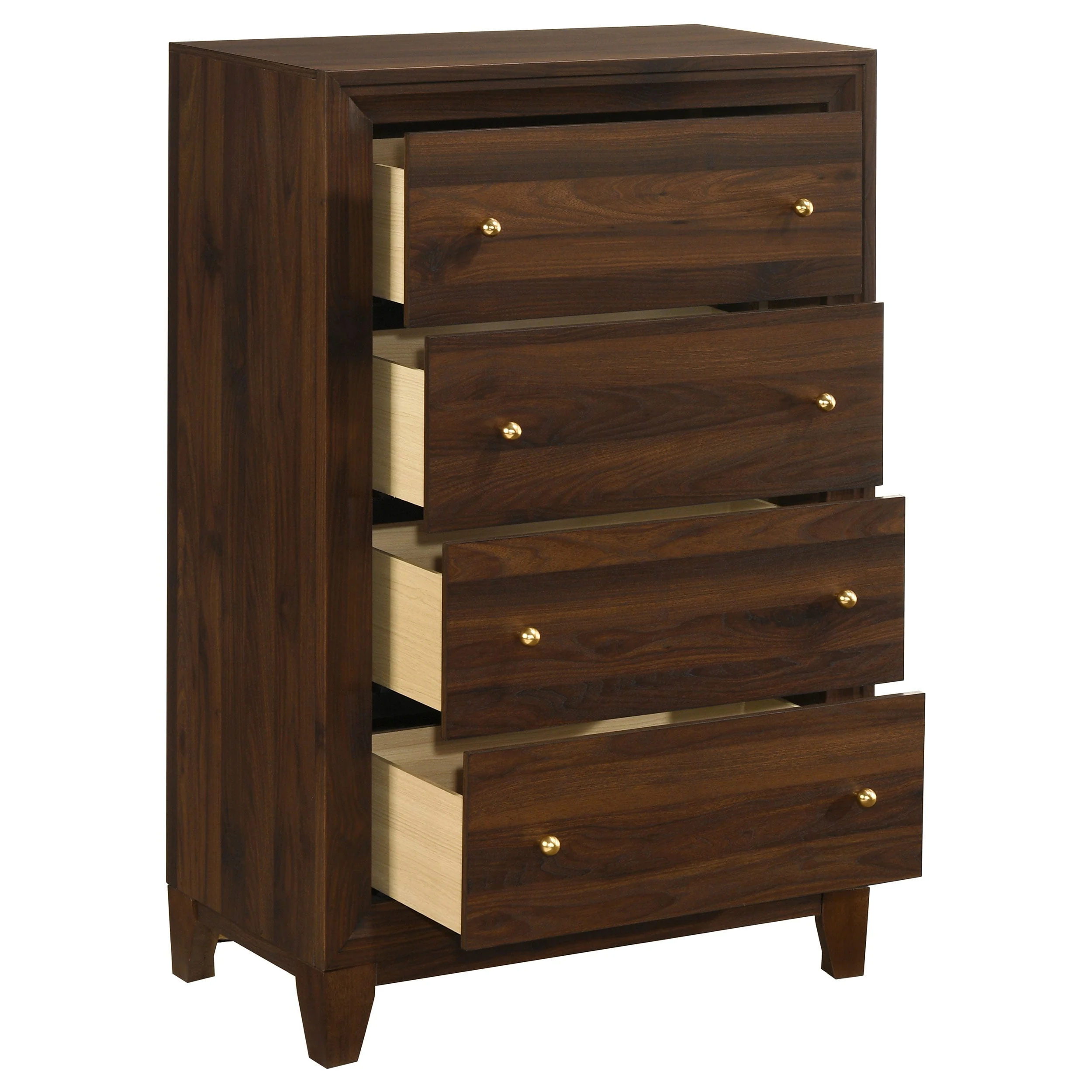 Welsley 4-drawer Chest of Drawers Walnut - Image 11