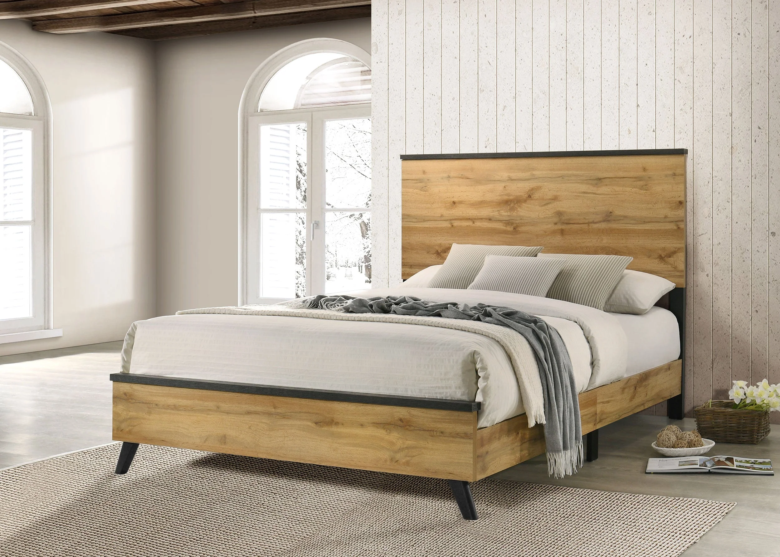 Kaywood 52-inch Panel Bed Natural Pine - Image 11