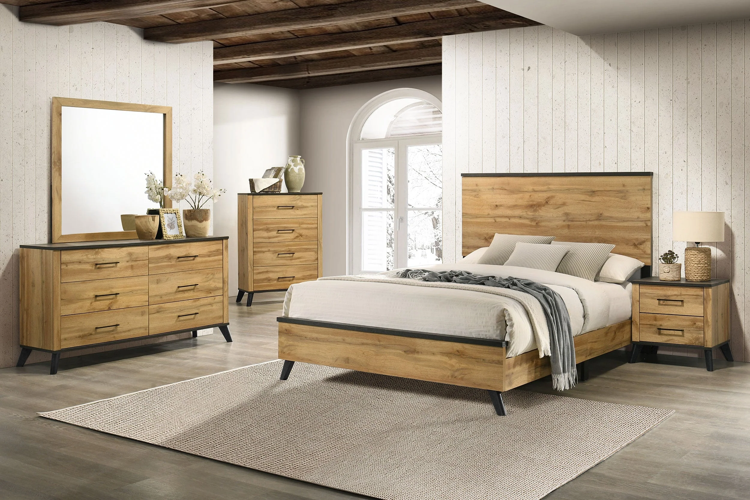 Kaywood 52-inch Panel Bed Natural Pine - Image 42