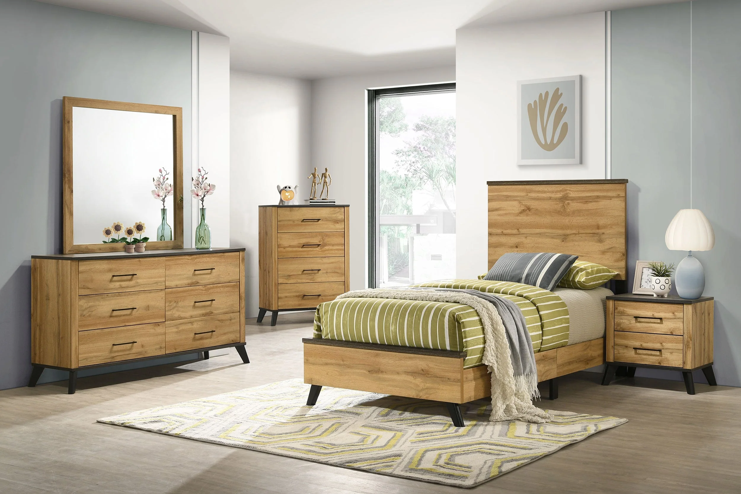 Kaywood 52-inch Panel Bed Natural Pine - Image 44