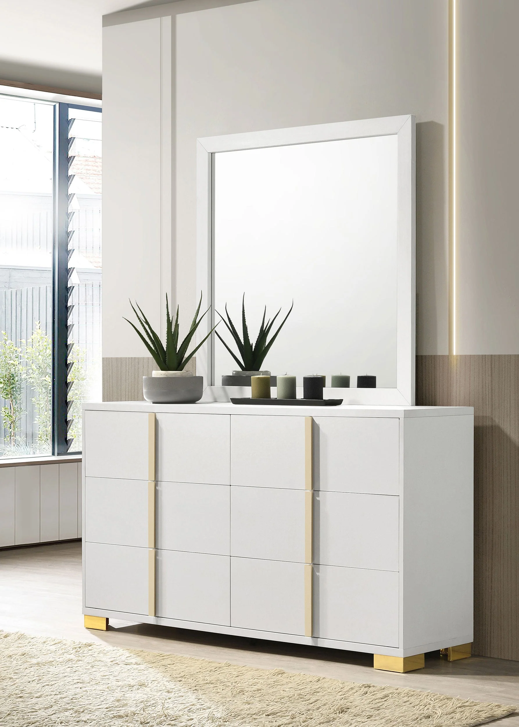 Marceline 6-drawer Dresser with Mirror - Image 6