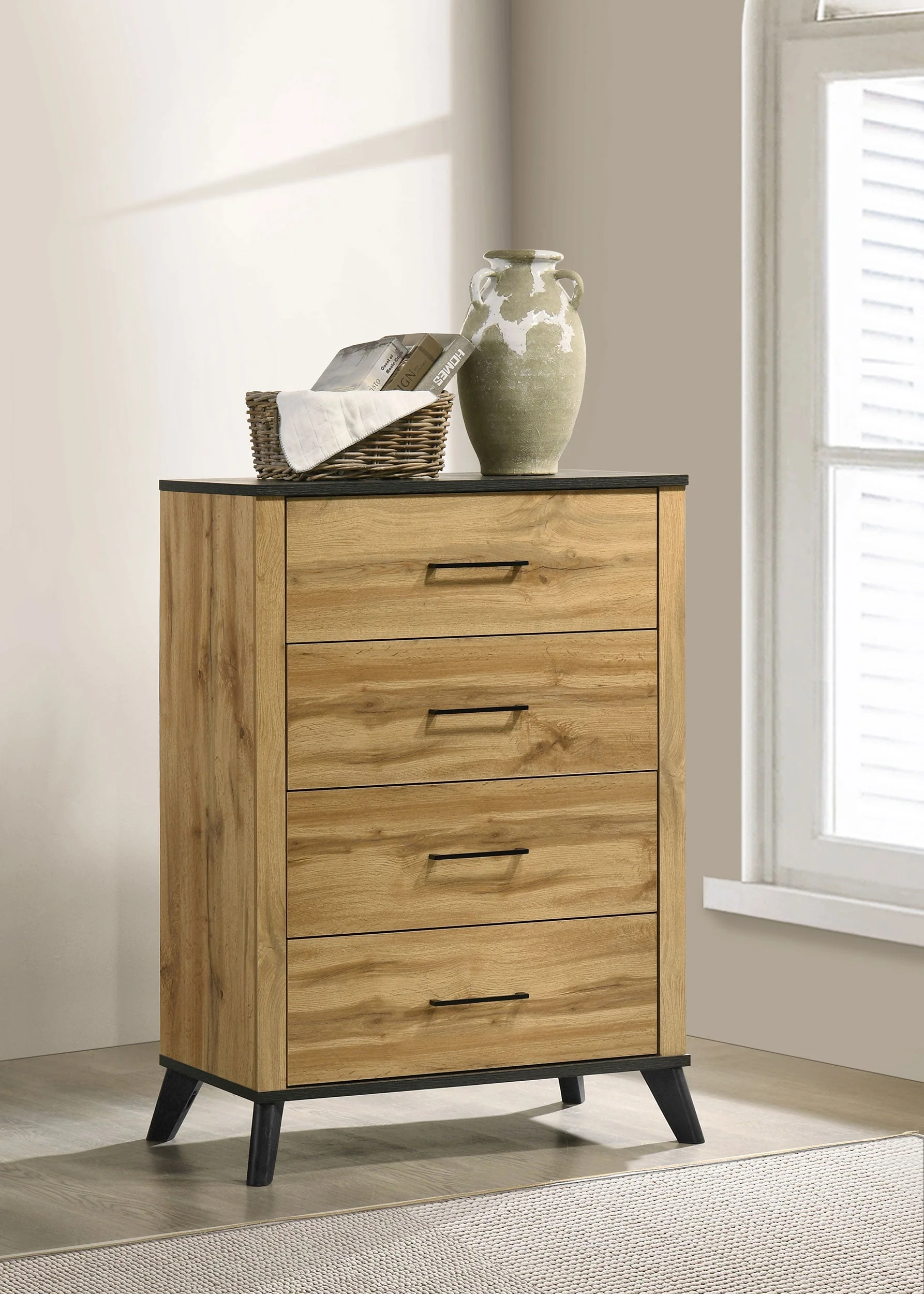 Kaywood 4-drawer Bedroom Chest of Drawers Natural Pine - Image 3