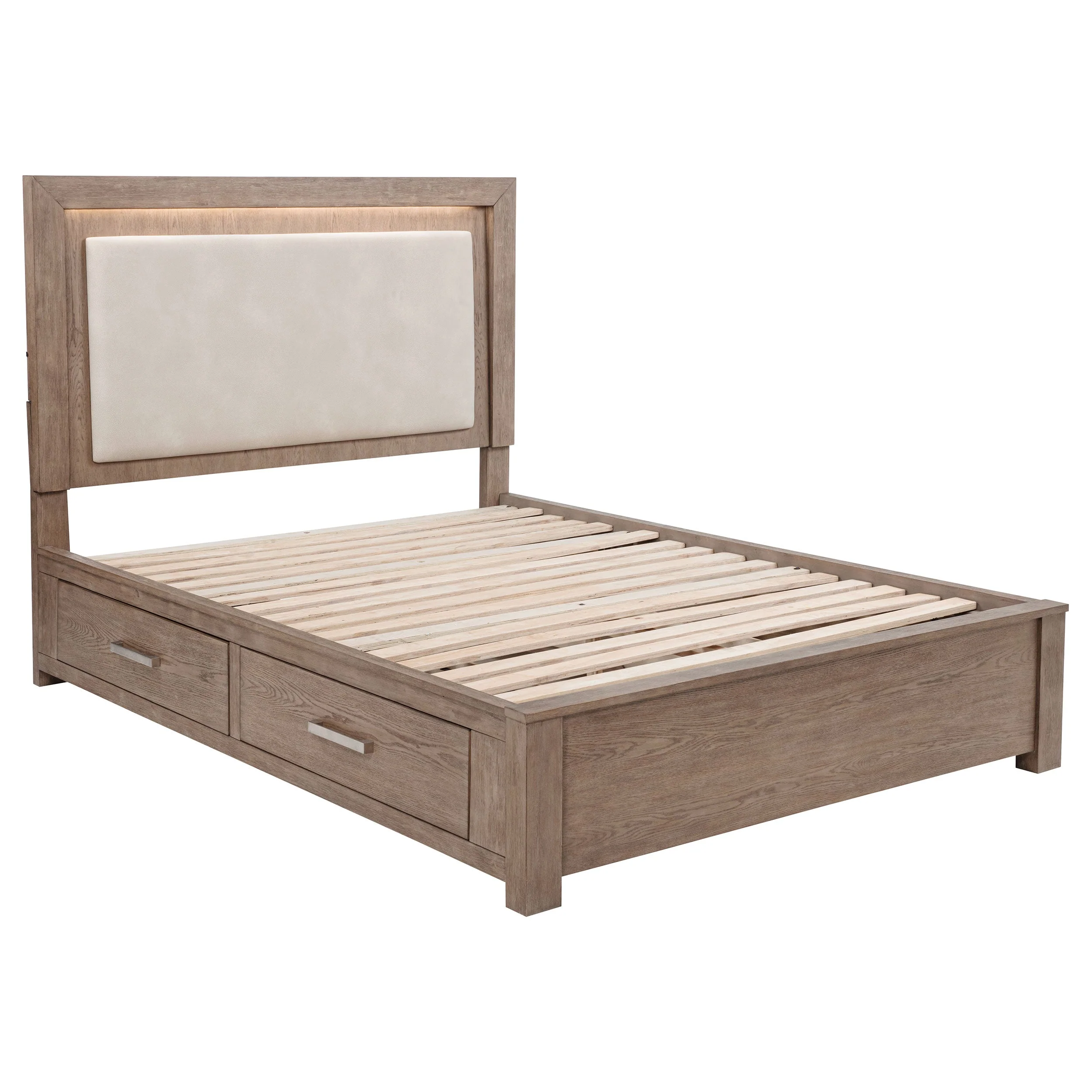 Kenora 56-inch LED Storage Bed Barley Brown - Image 13