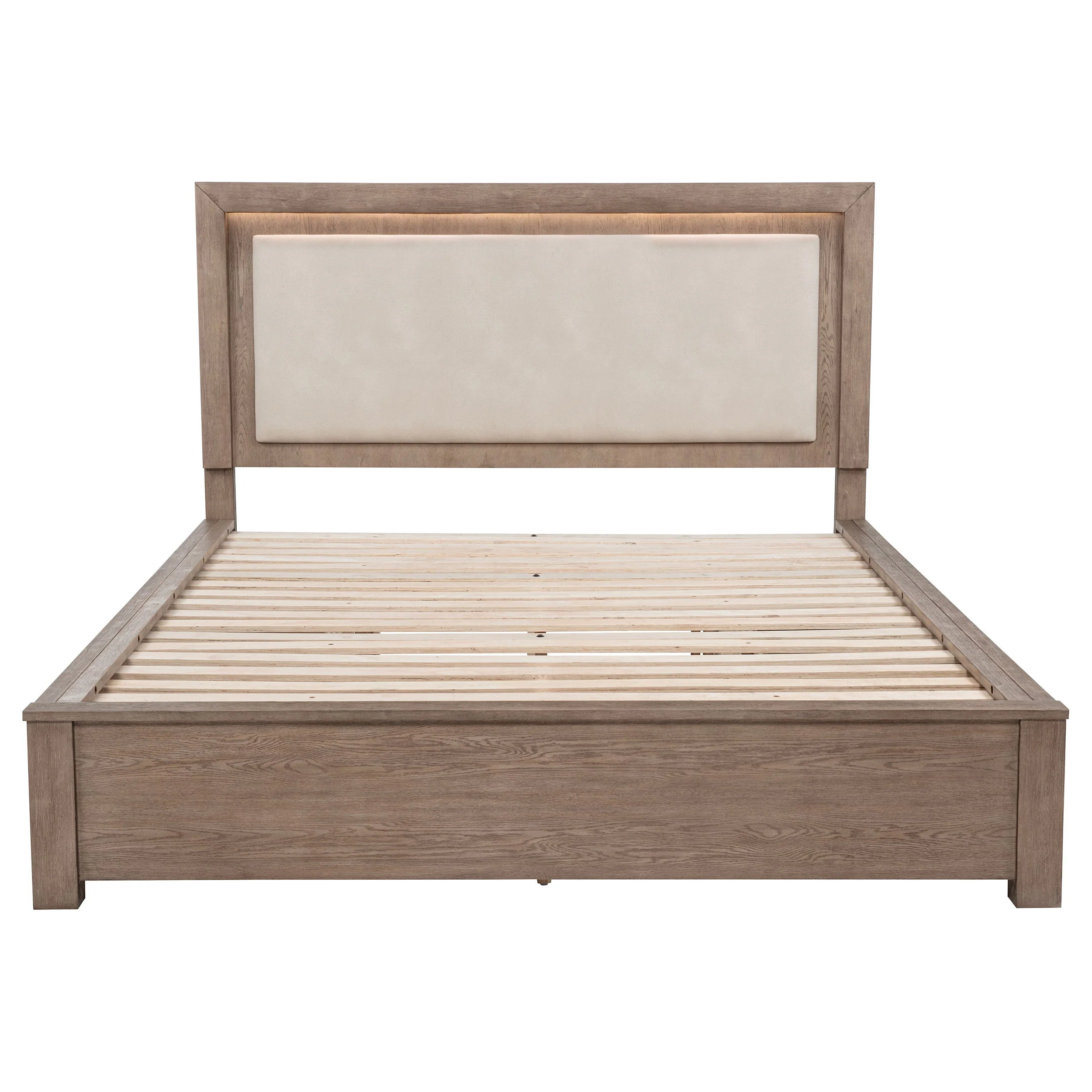 Kenora 56-inch LED Storage Bed Barley Brown - Image 20