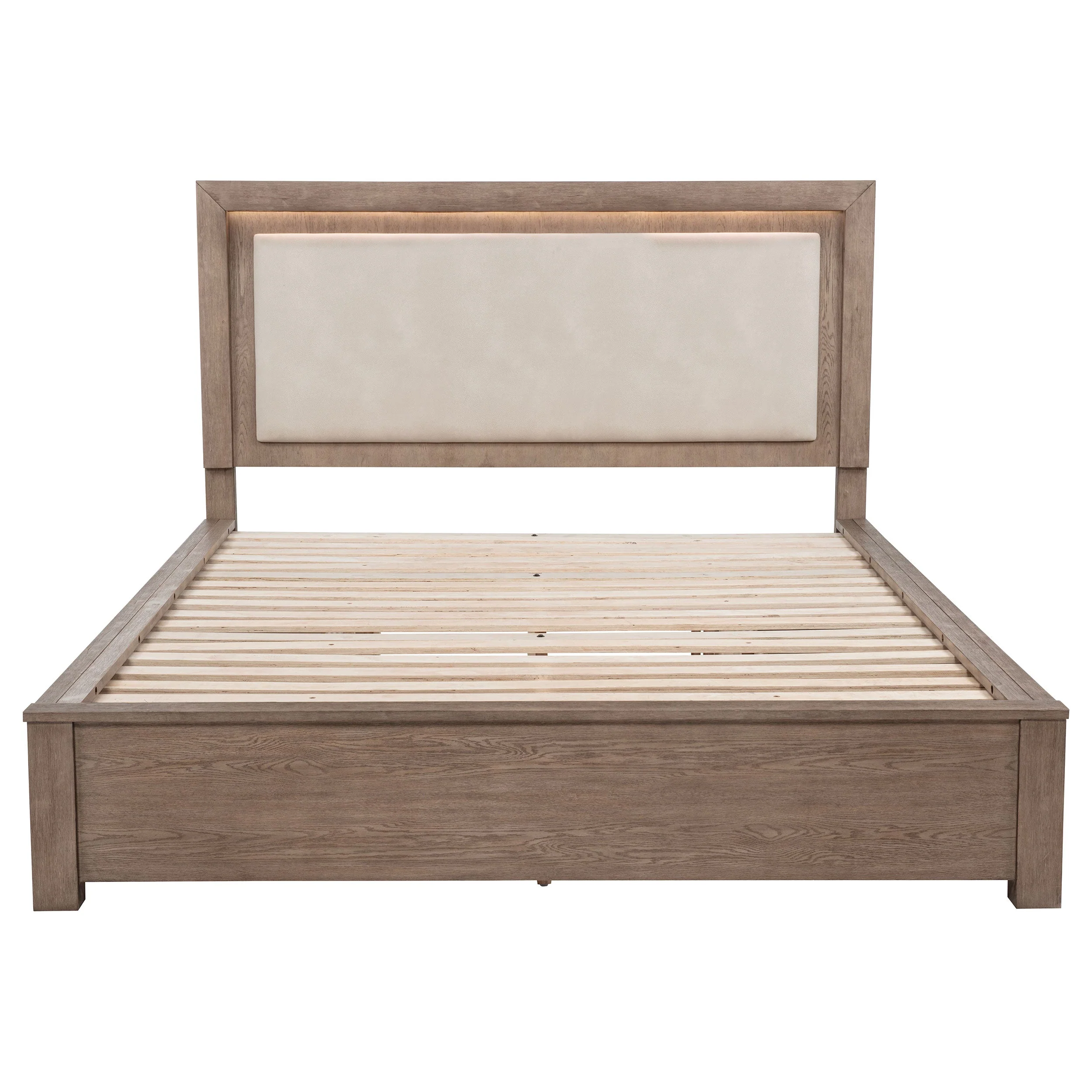 Kenora 56-inch LED Storage Bed Barley Brown - Image 21