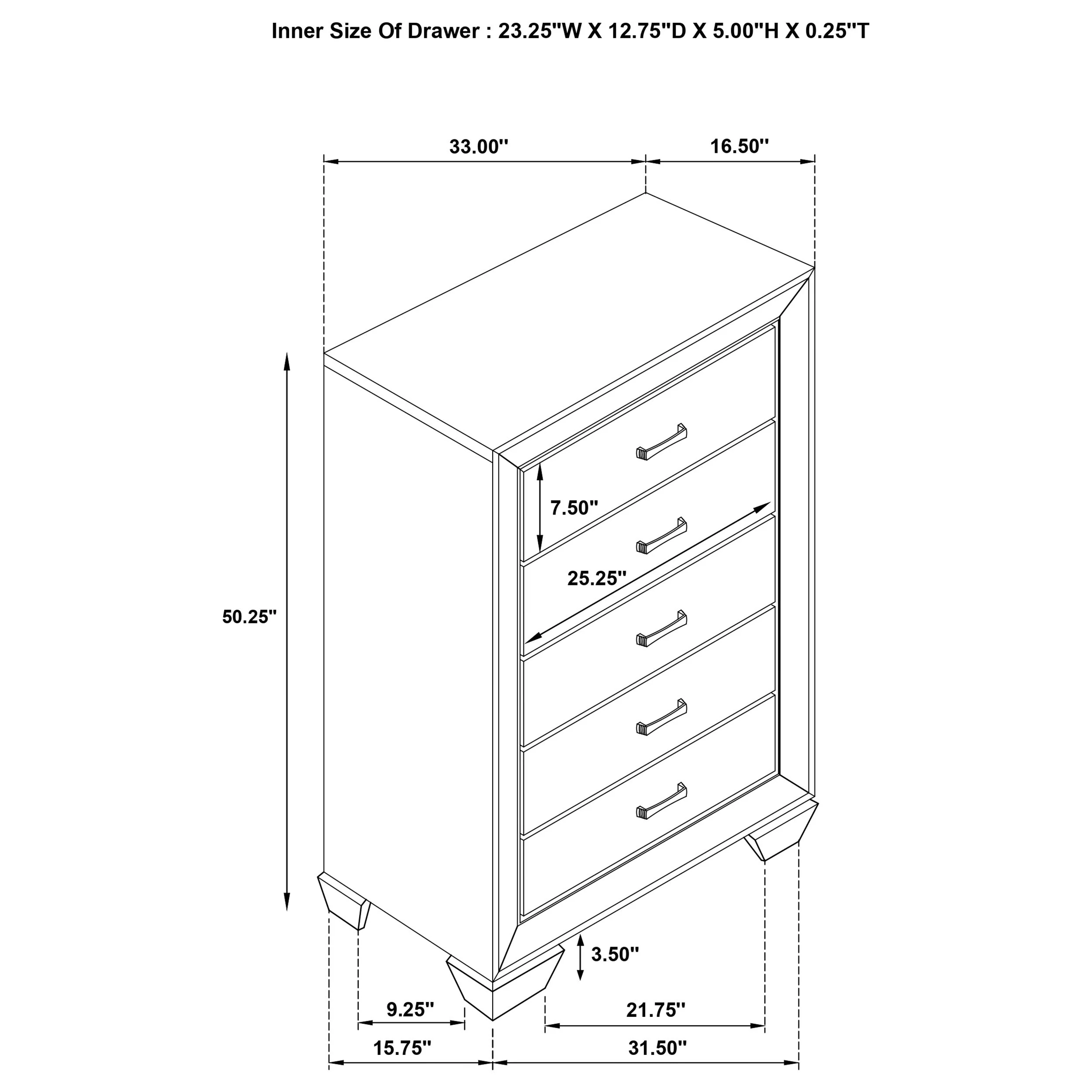 Kauffman 5-drawer Bedroom Chest - Image 21