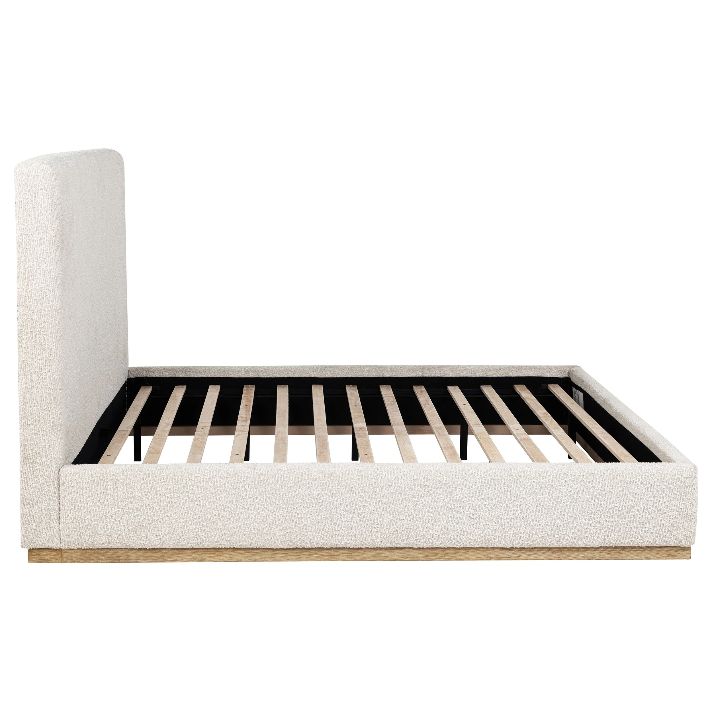 Knox Upholstered Panel Bed Cream - Image 14