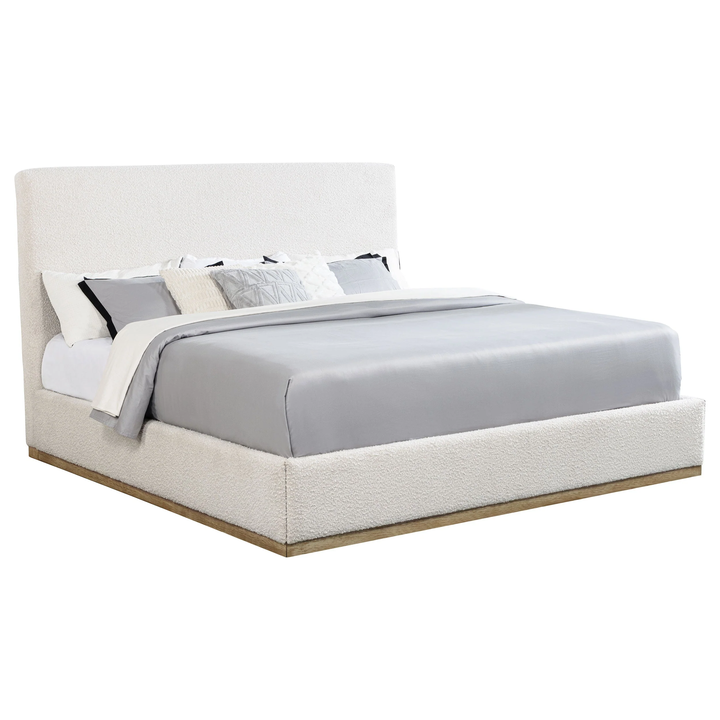 Knox Upholstered Panel Bed Cream - Image 8