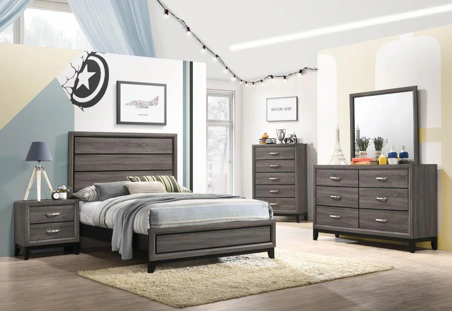 Watson Bedroom Set Grey Oak - Image 2