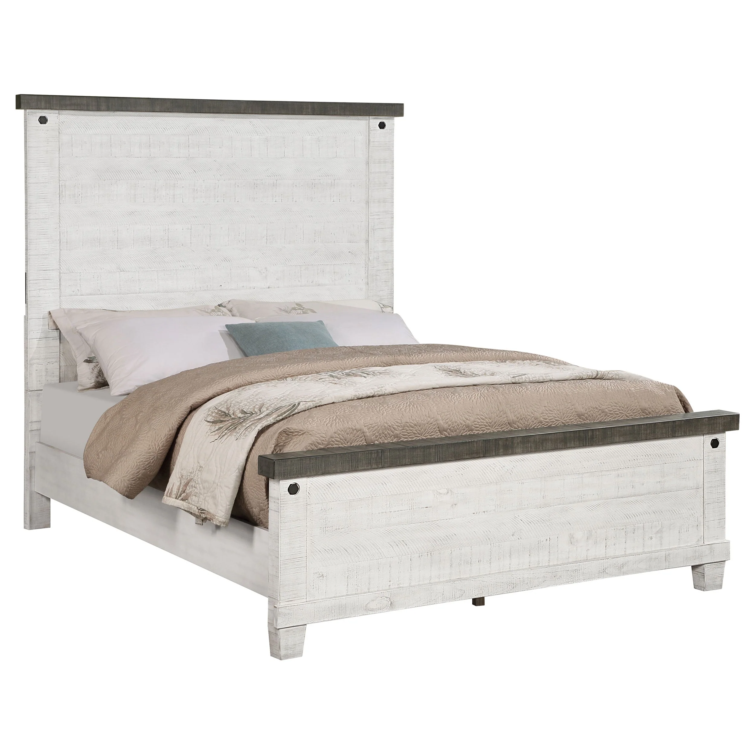 Lilith Wood Panel Bed Distressed - Image 4