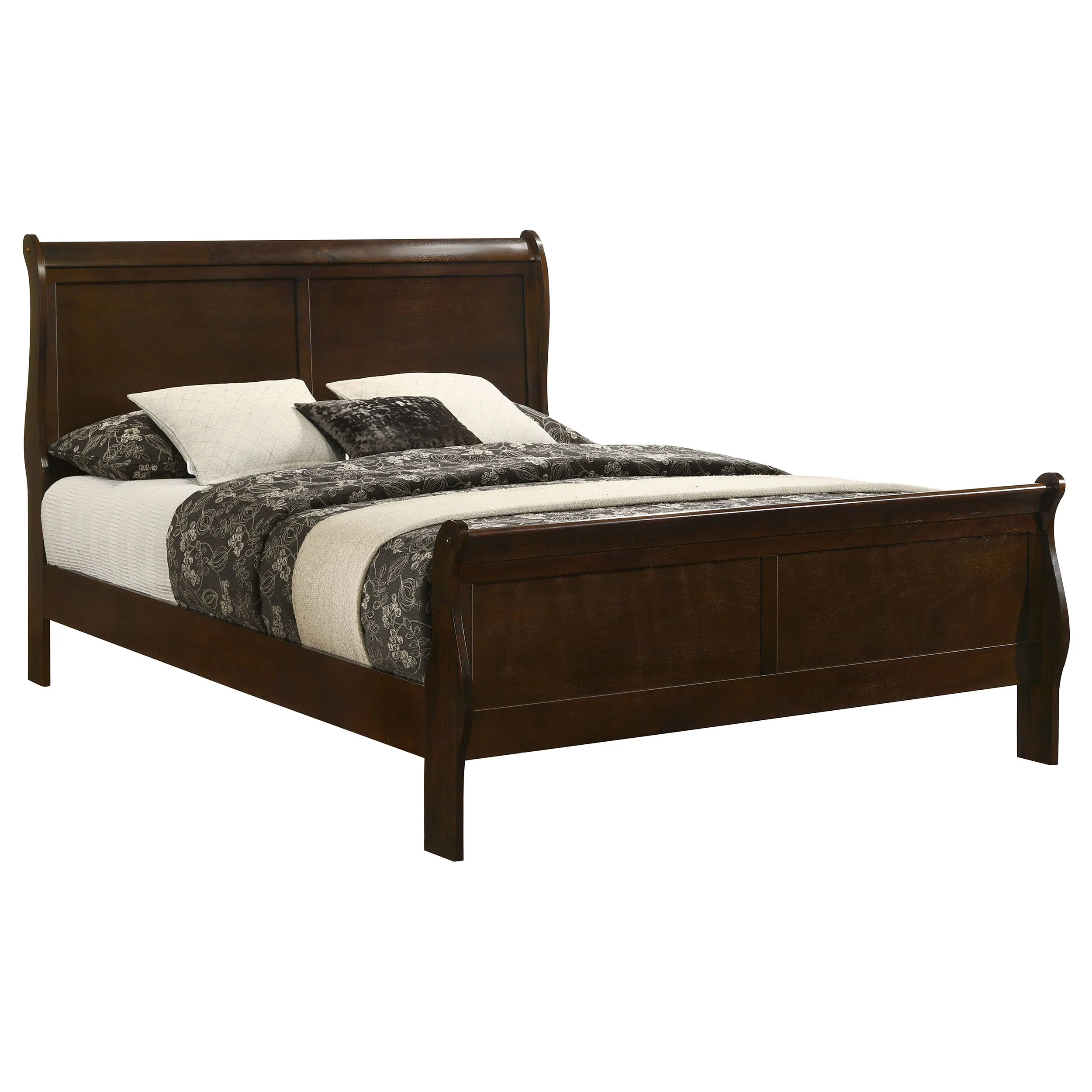 Louis Philippe Wood Sleigh Bed - Image 25
