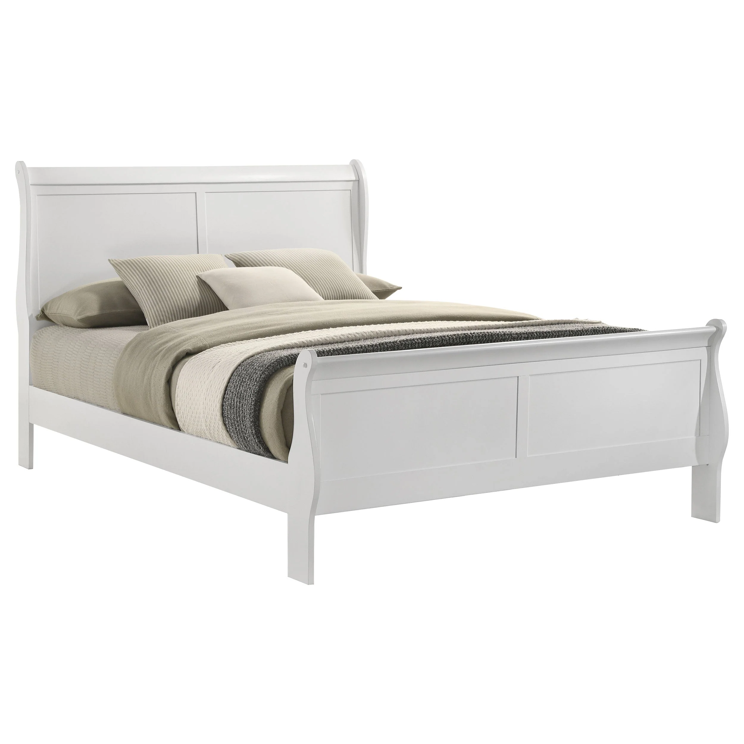 Louis Philippe Wood Sleigh Bed - Image 29