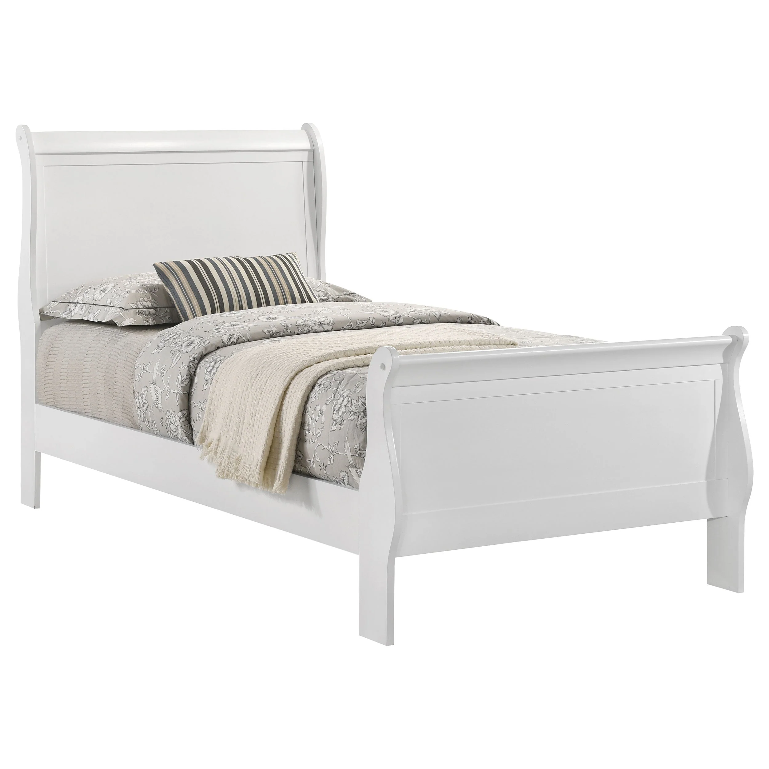 Louis Philippe Wood Sleigh Bed - Image 32