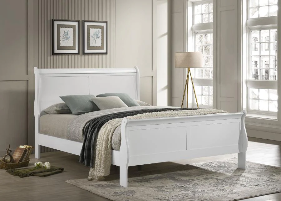 Louis Philippe Wood Sleigh Bed - Image 5