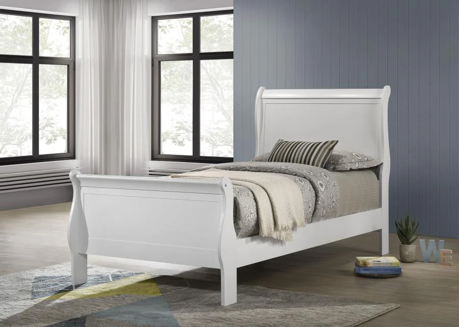Louis Philippe Wood Sleigh Bed - Image 8