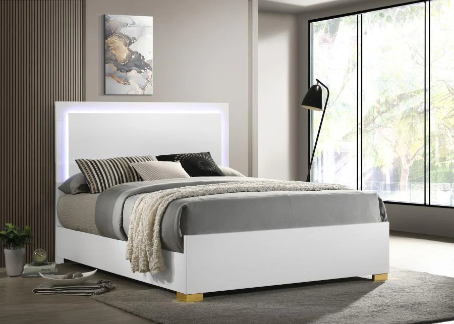 Marceline Wood LED Panel Bed - Image 5