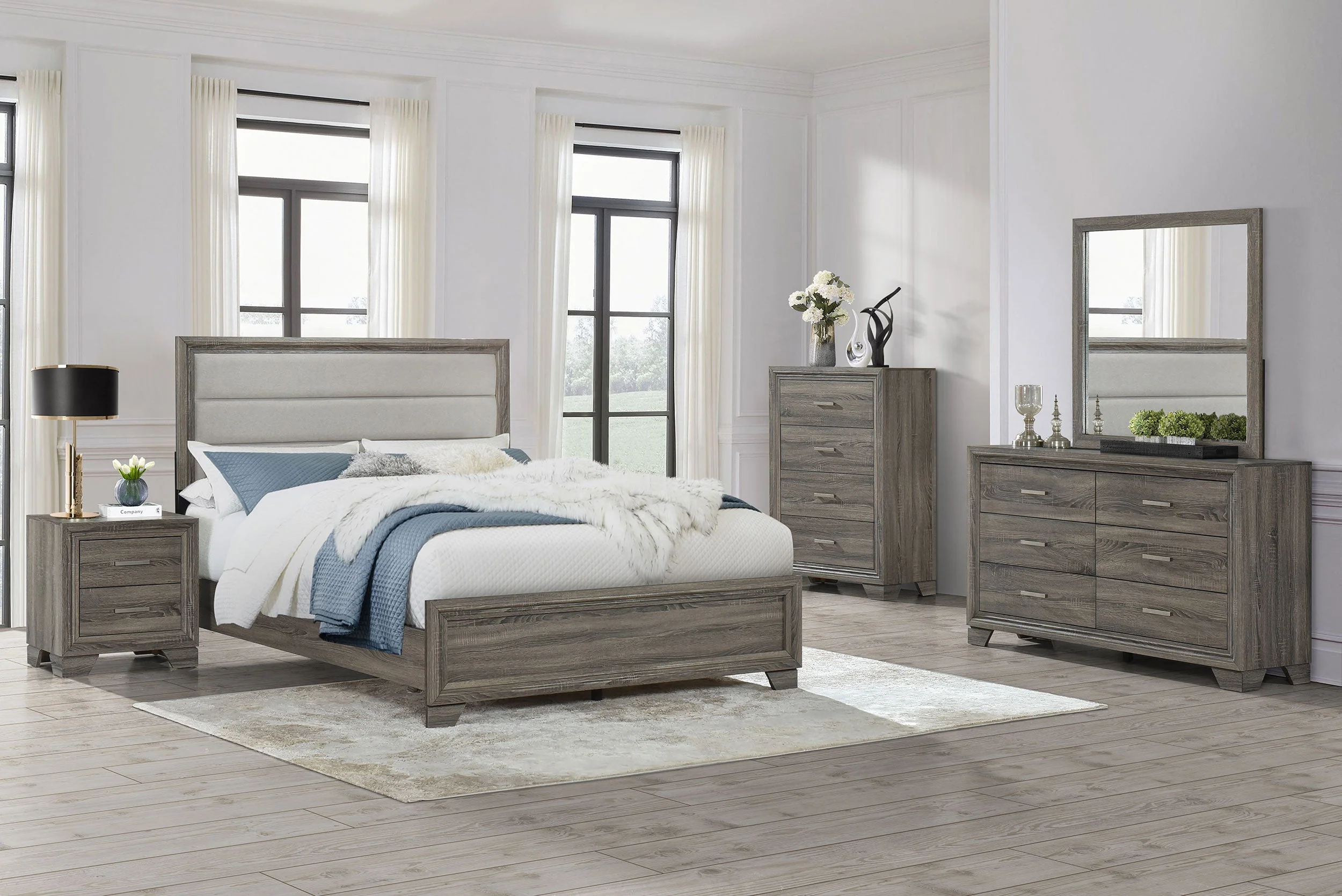 Wright Bedroom Set Brown Oak - Image 12