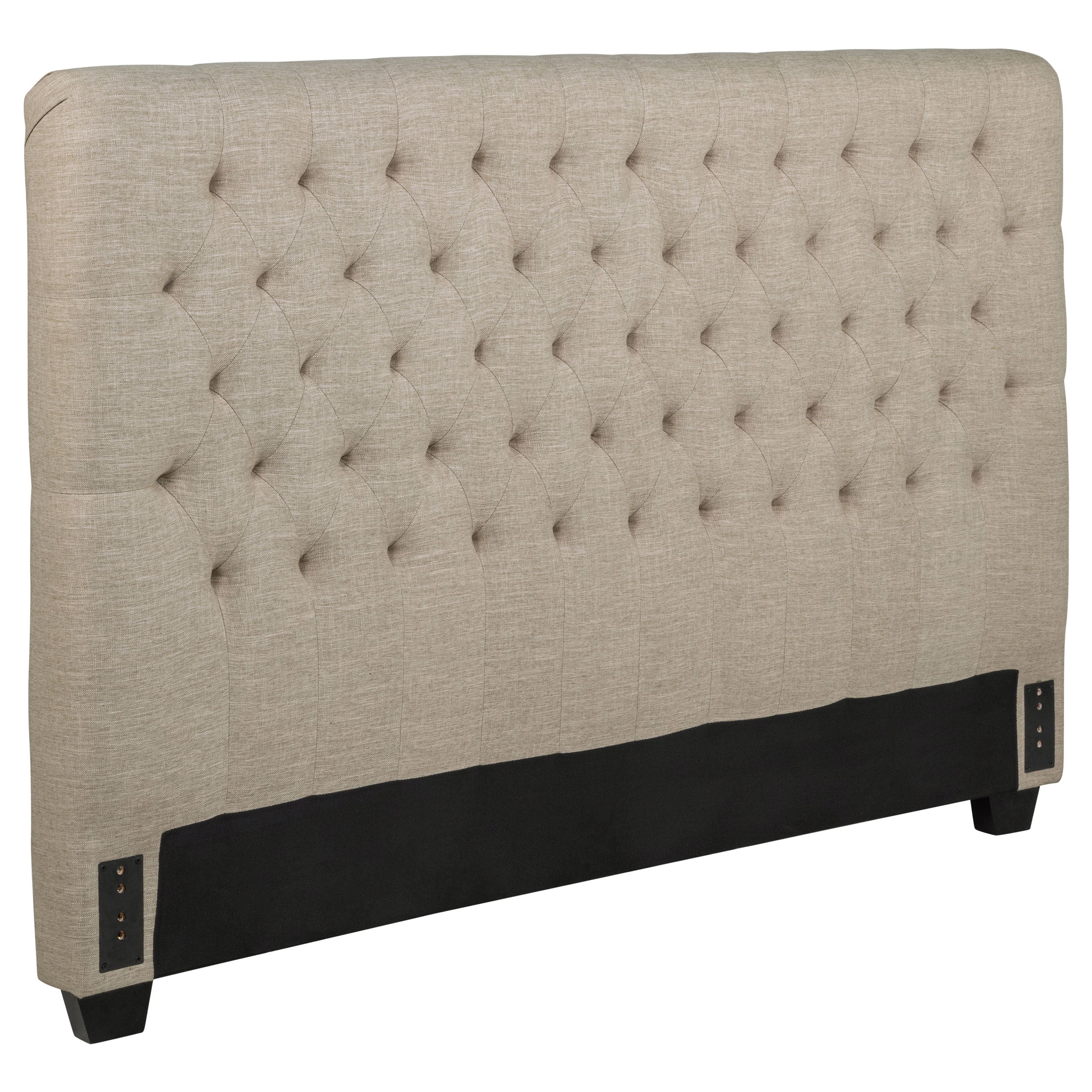 Chloe Upholstered Panel Headboard Oatmeal - Image 9