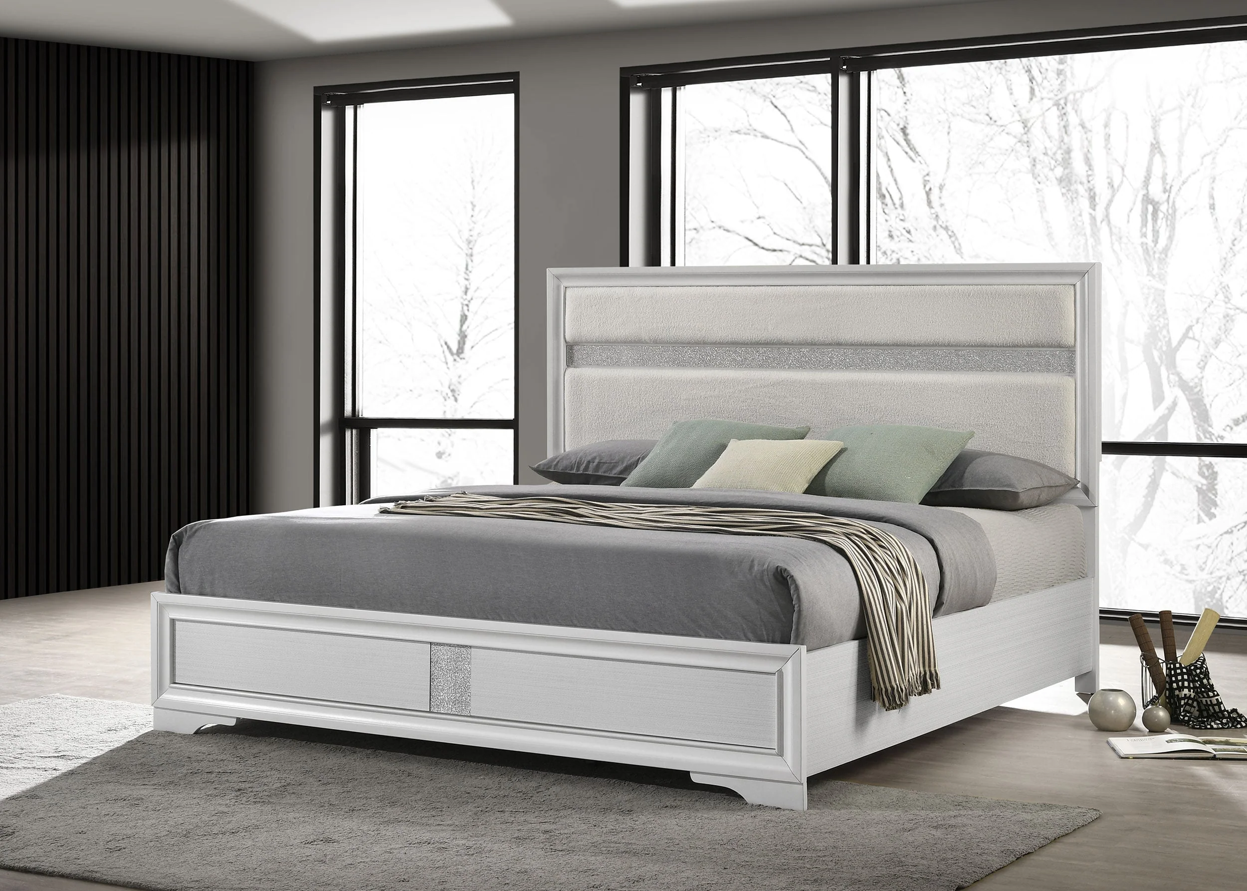 Miranda 54-inch Upholstered Panel Bed - Image 22