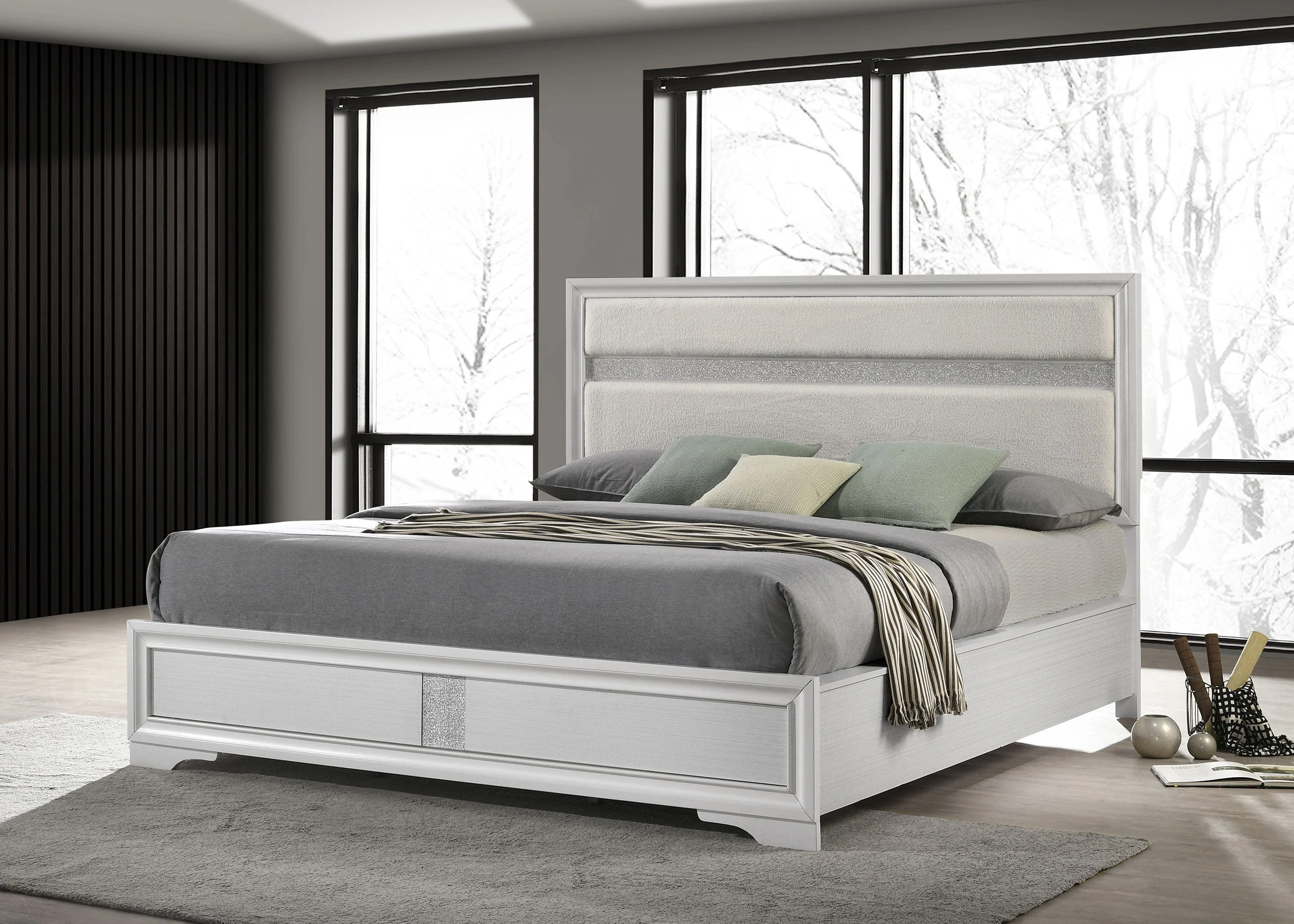 Miranda 54-inch Upholstered Panel Bed - Image 23