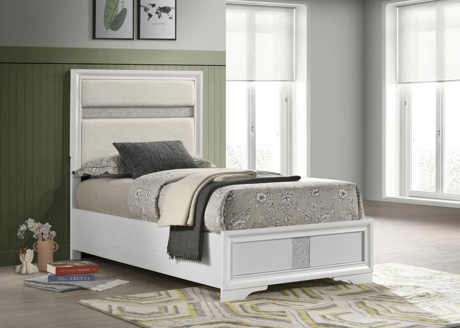 Miranda 54-inch Upholstered Panel Bed - Image 4
