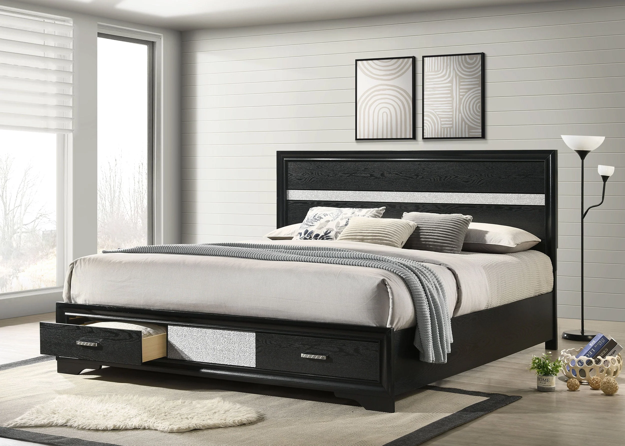 Miranda 51-inch Wood Storage Panel Bed - Image 28