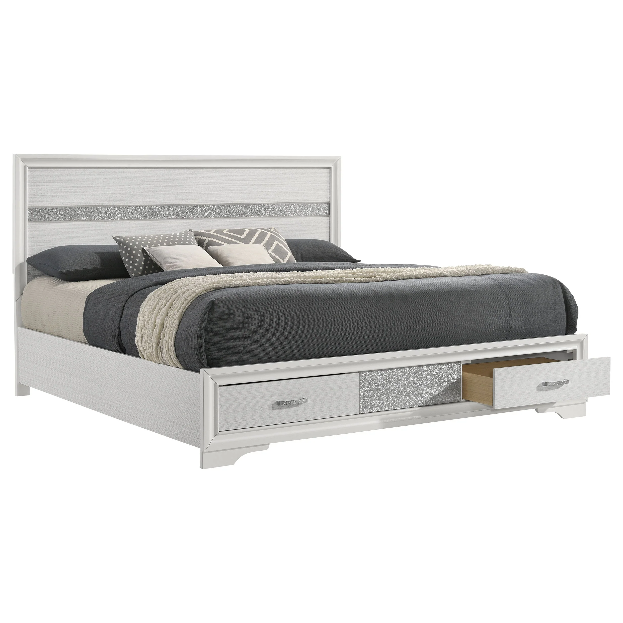 Miranda 51-inch Wood Storage Panel Bed - Image 32