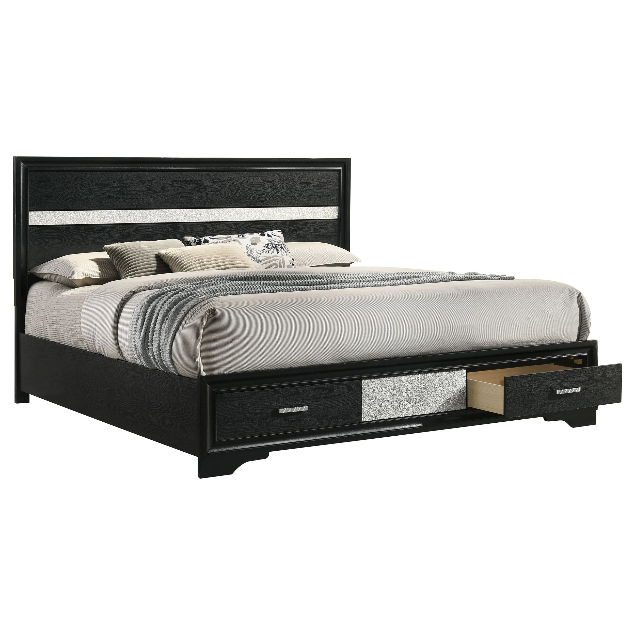 Miranda 51-inch Wood Storage Panel Bed - Image 37