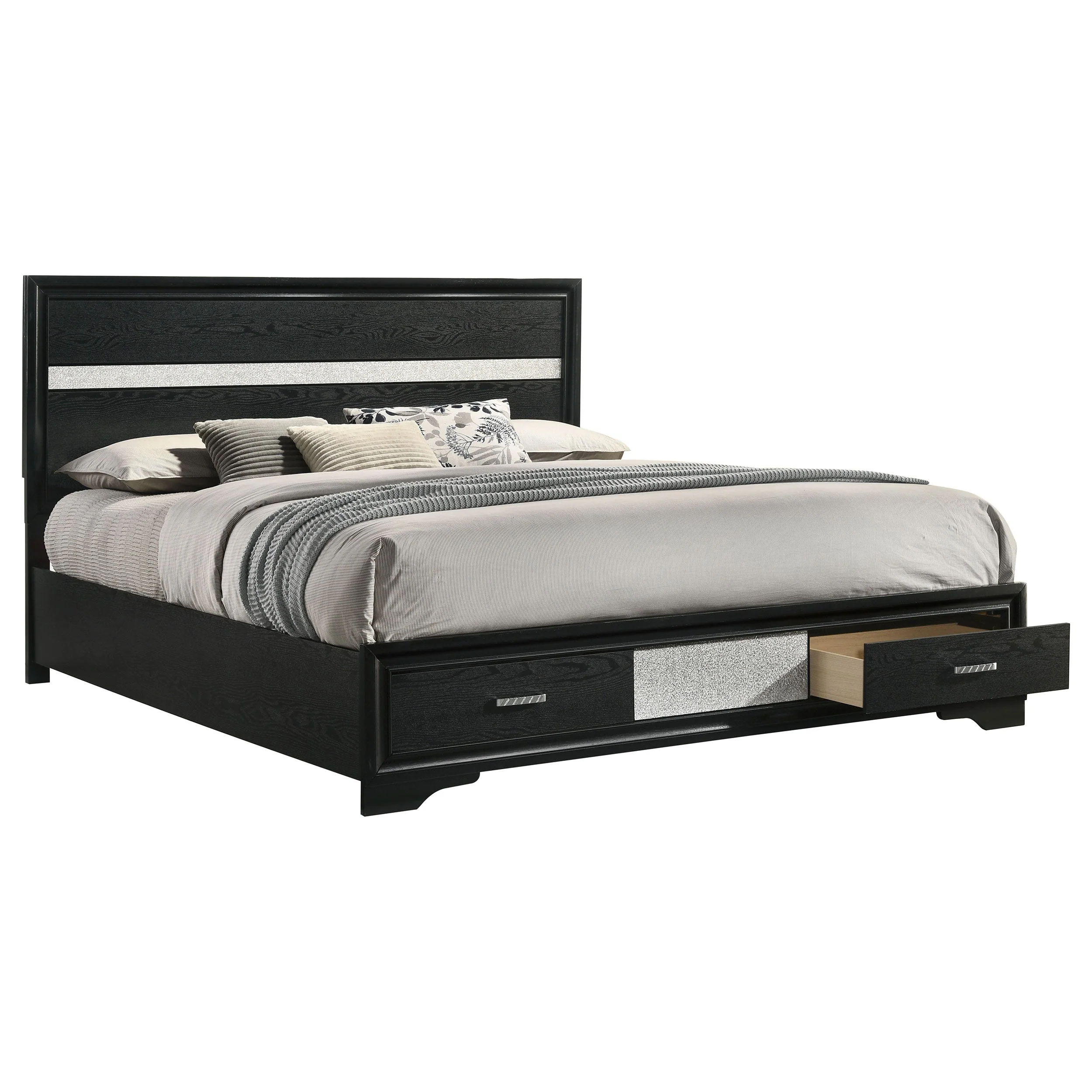 Miranda 51-inch Wood Storage Panel Bed - Image 38