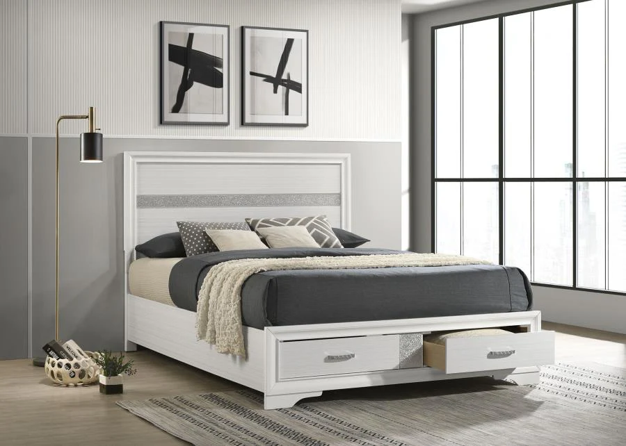 Miranda 51-inch Wood Storage Panel Bed - Image 4