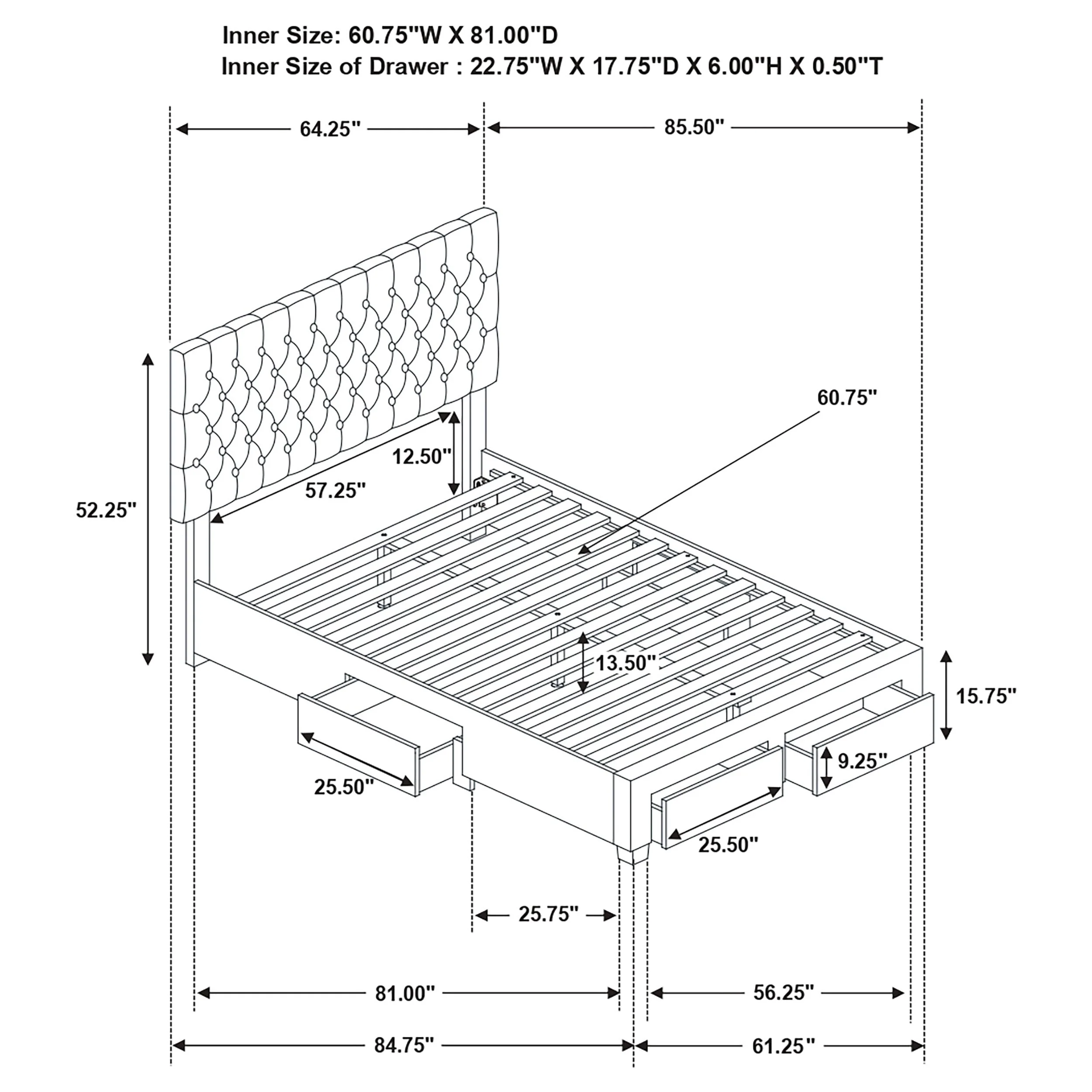 Soledad Upholstered Storage Panel Bed - Image 22