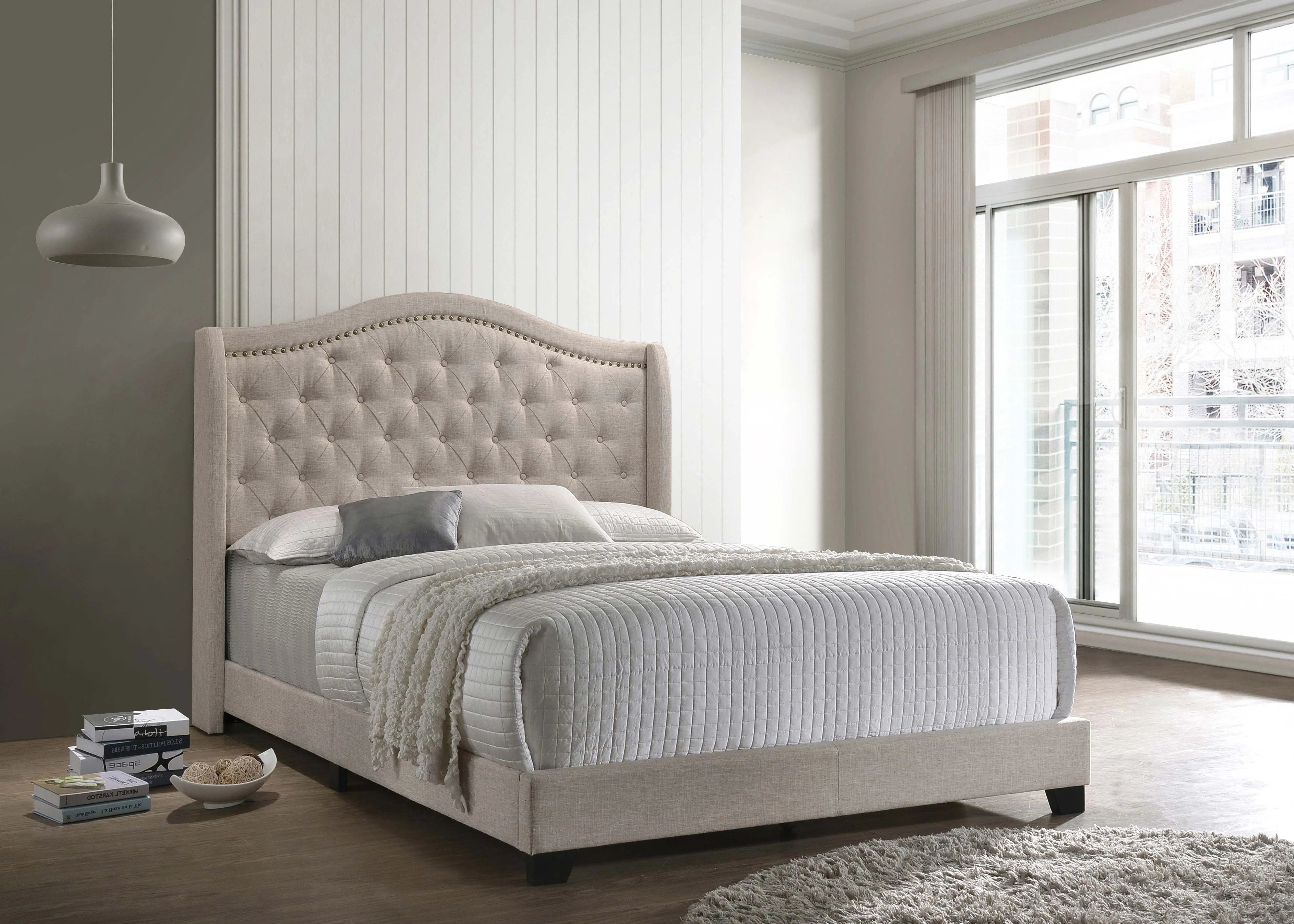 Sonoma Upholstered Wingback Bed - Image 18