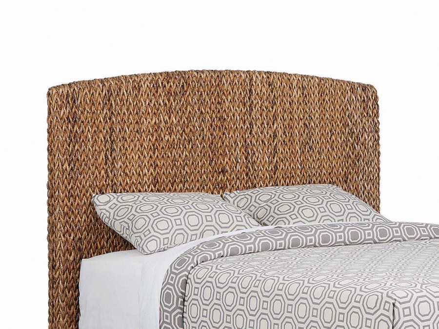 Laughton Woven Banana Leaf Panel Headboard Amber - Image 3