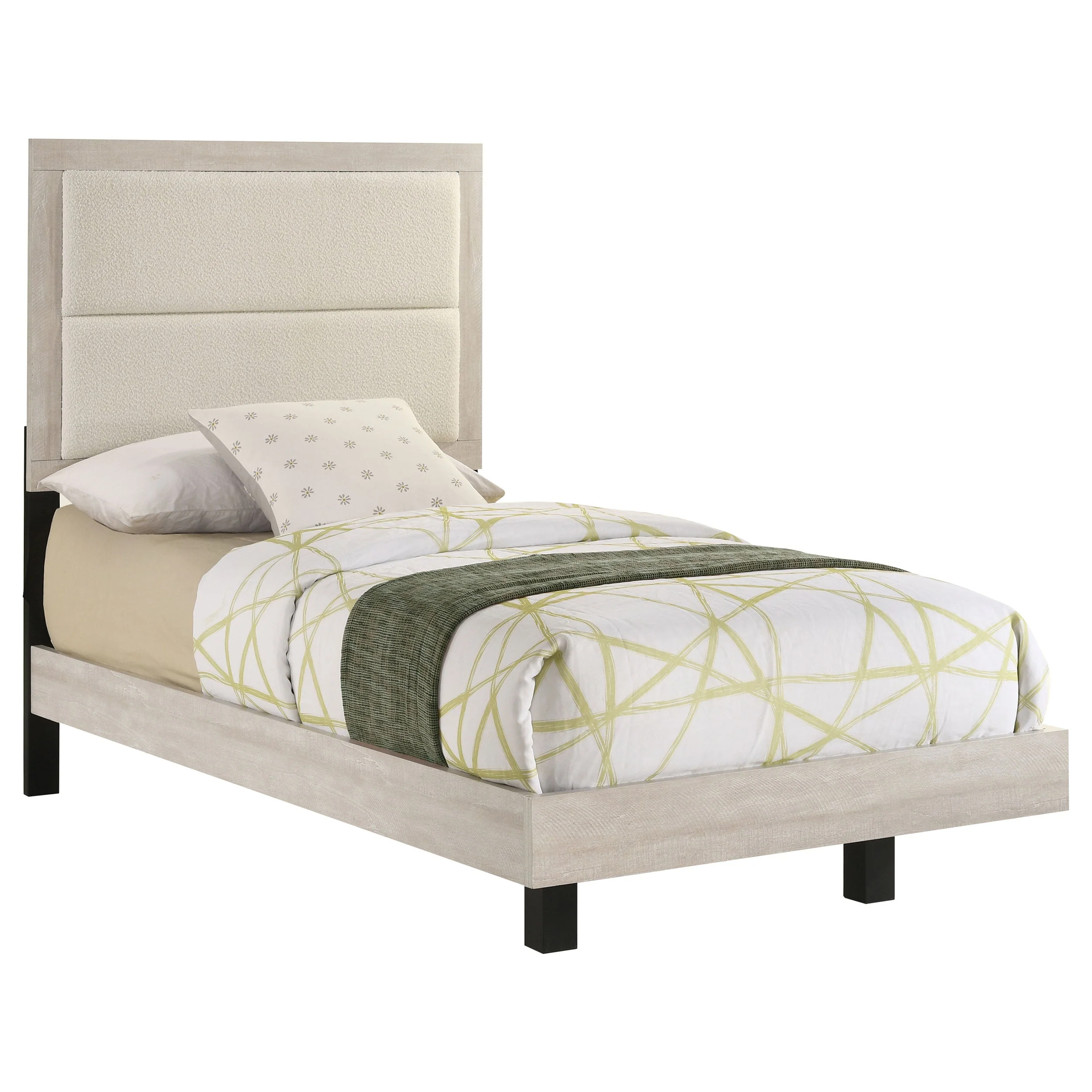 Trenton 54-inch Wood Panel Bed Rustic Cream - Image 16