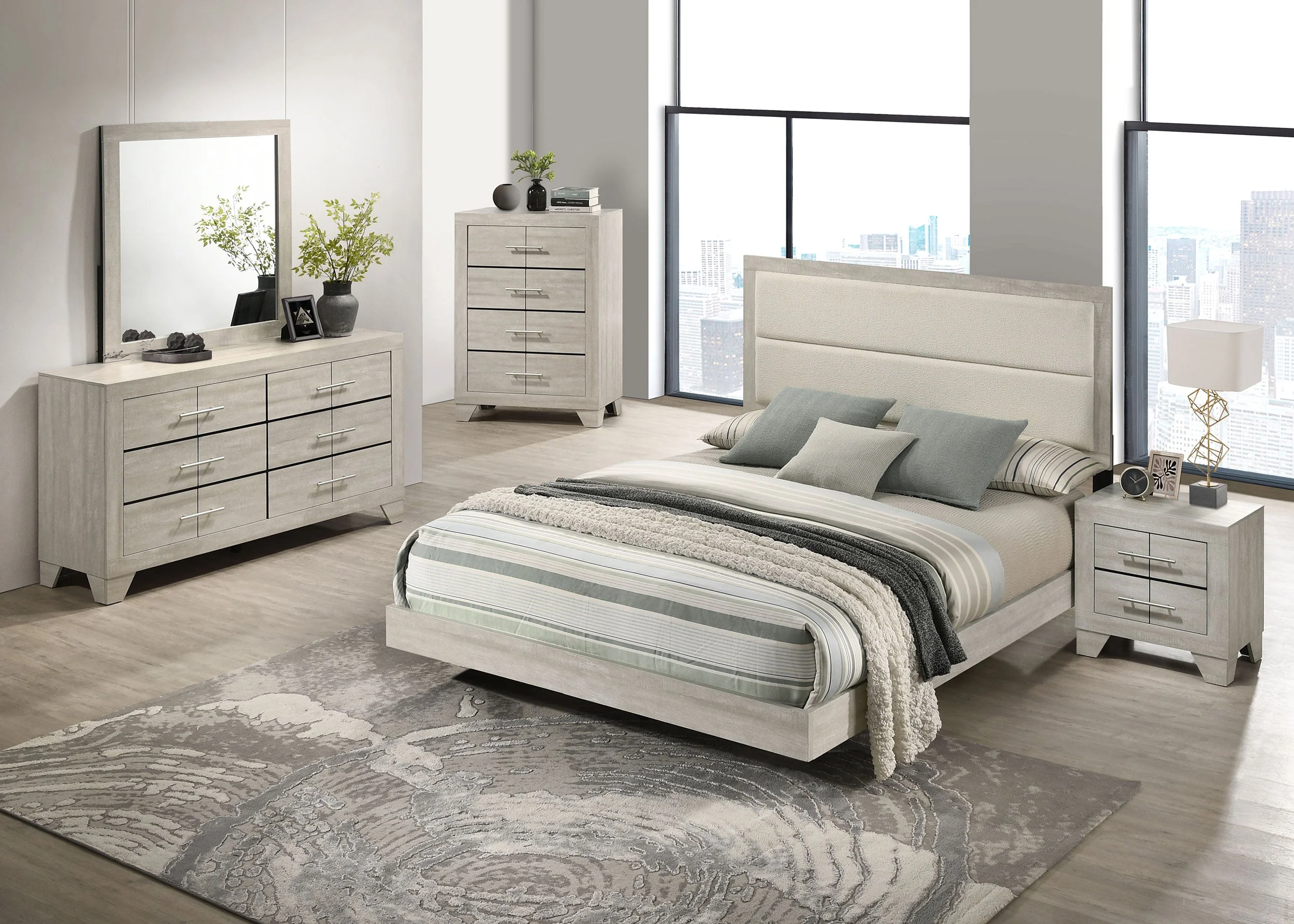 Trenton 54-inch Wood Panel Bed Rustic Cream - Image 41