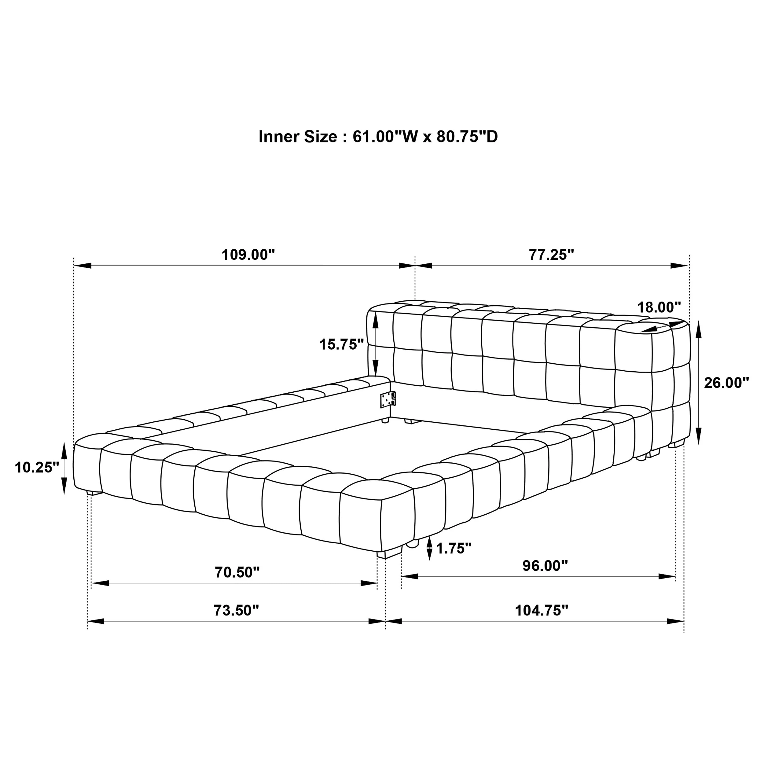 Trinity Upholstered Platform Bed - Image 40