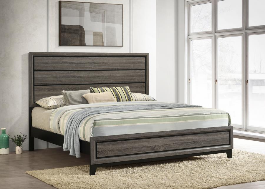 Watson Wood Panel Bed Grey Oak - Image 2