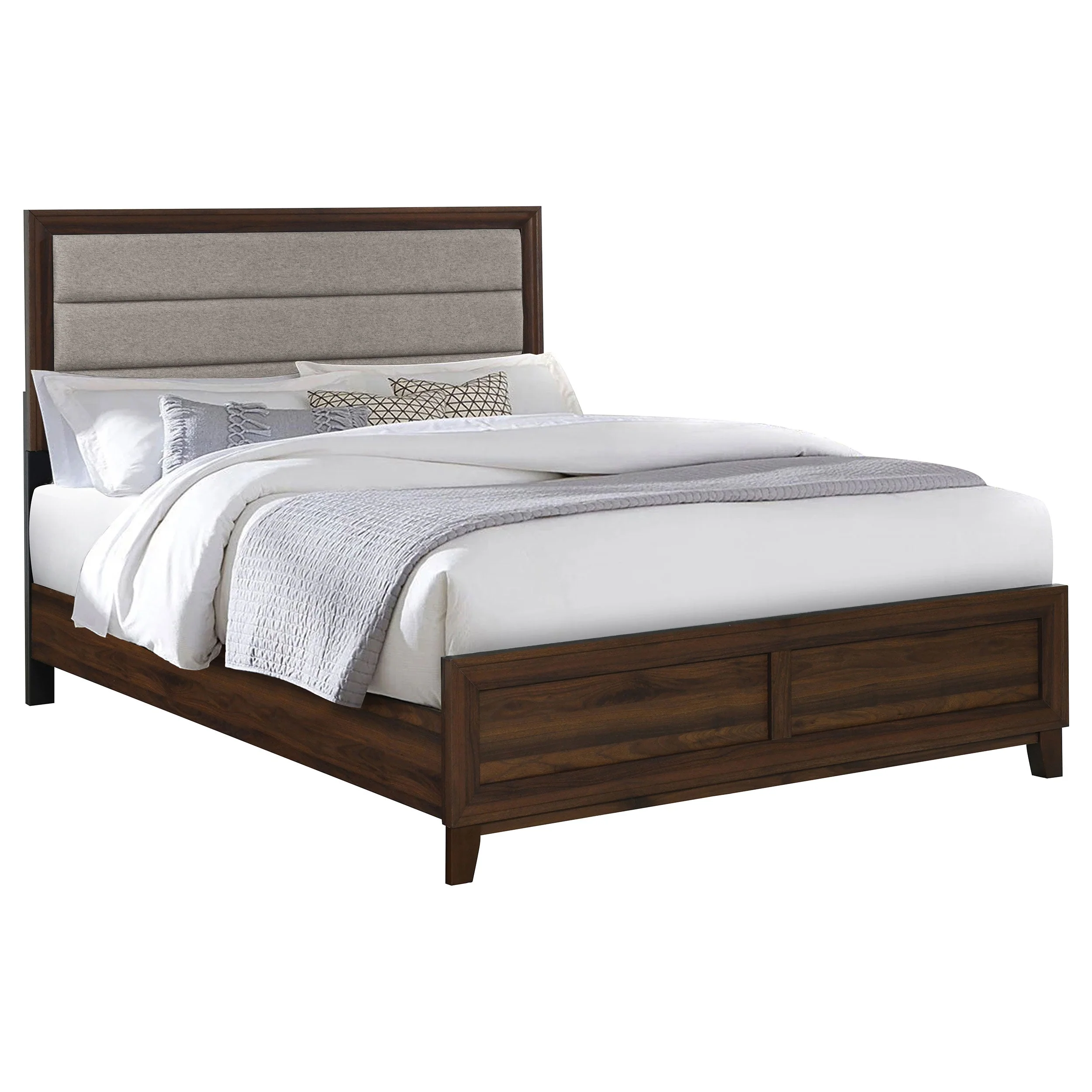 Welsley 50-inch Upholstered Bed Walnut - Image 10