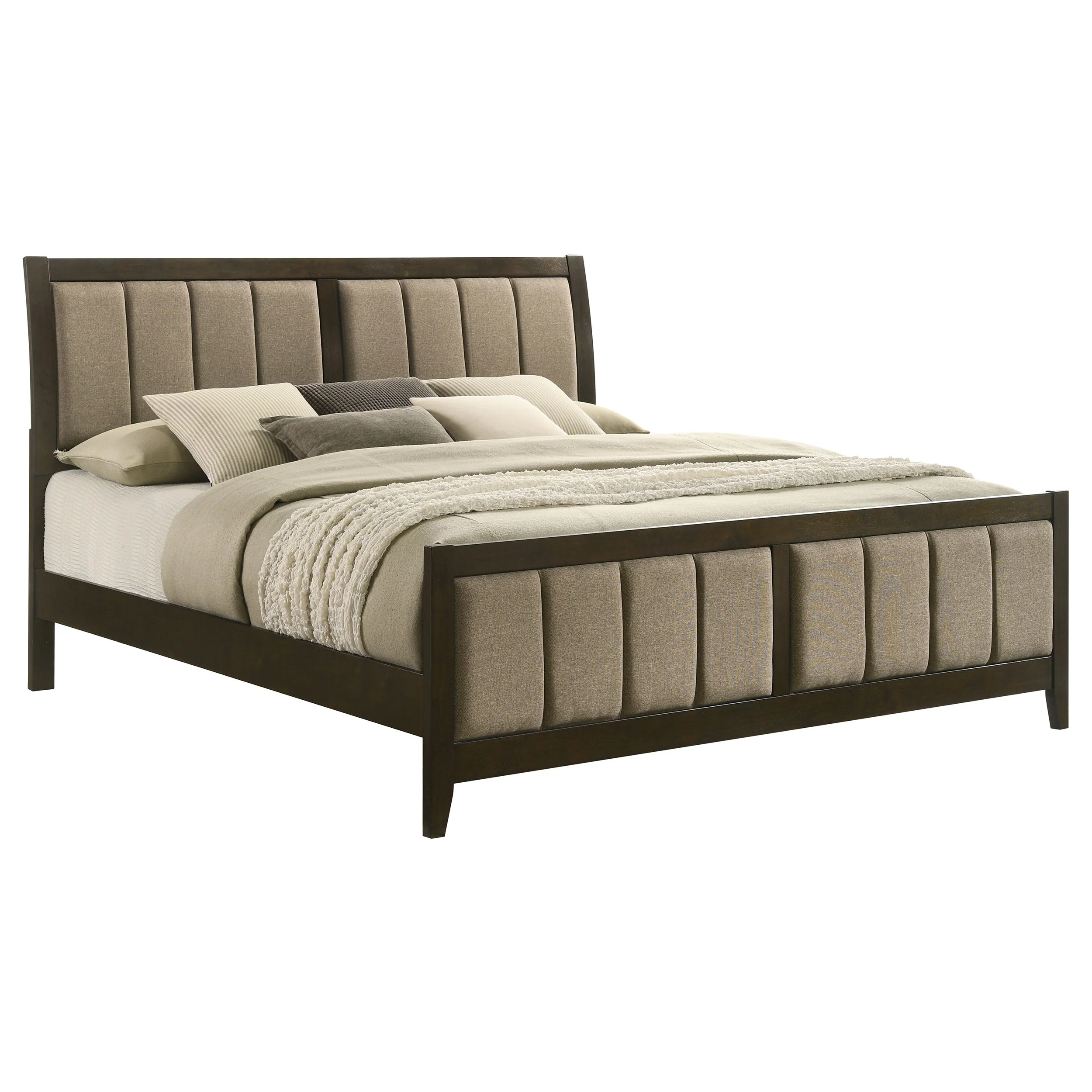 Wilkes 51-inch Upholstered Bed Dark Cocoa - Image 18
