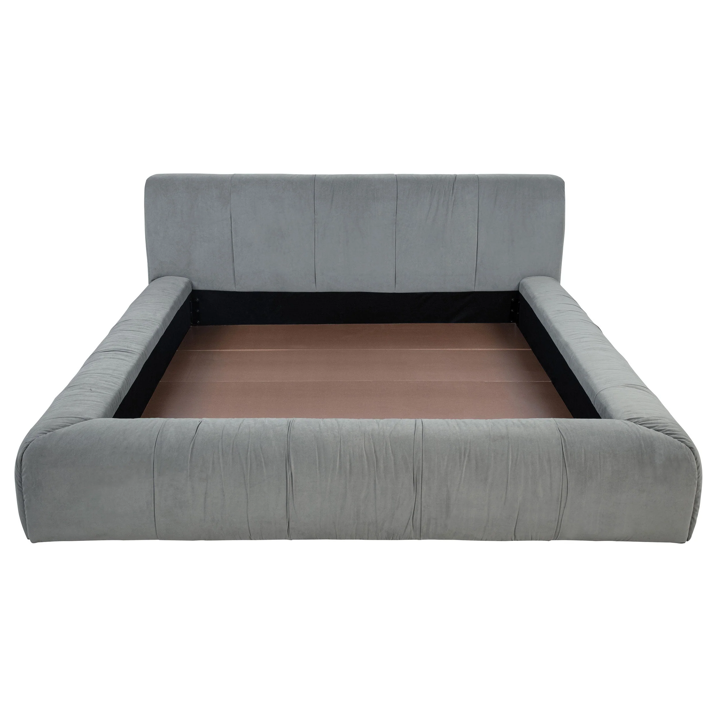 Wilshire Upholstered Platform Bed Grey - Image 14