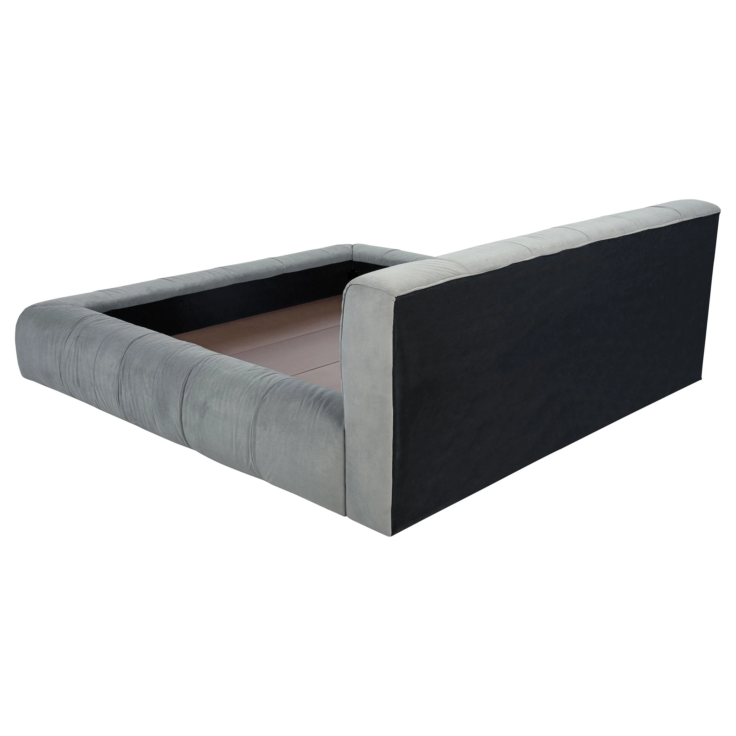 Wilshire Upholstered Platform Bed Grey - Image 18