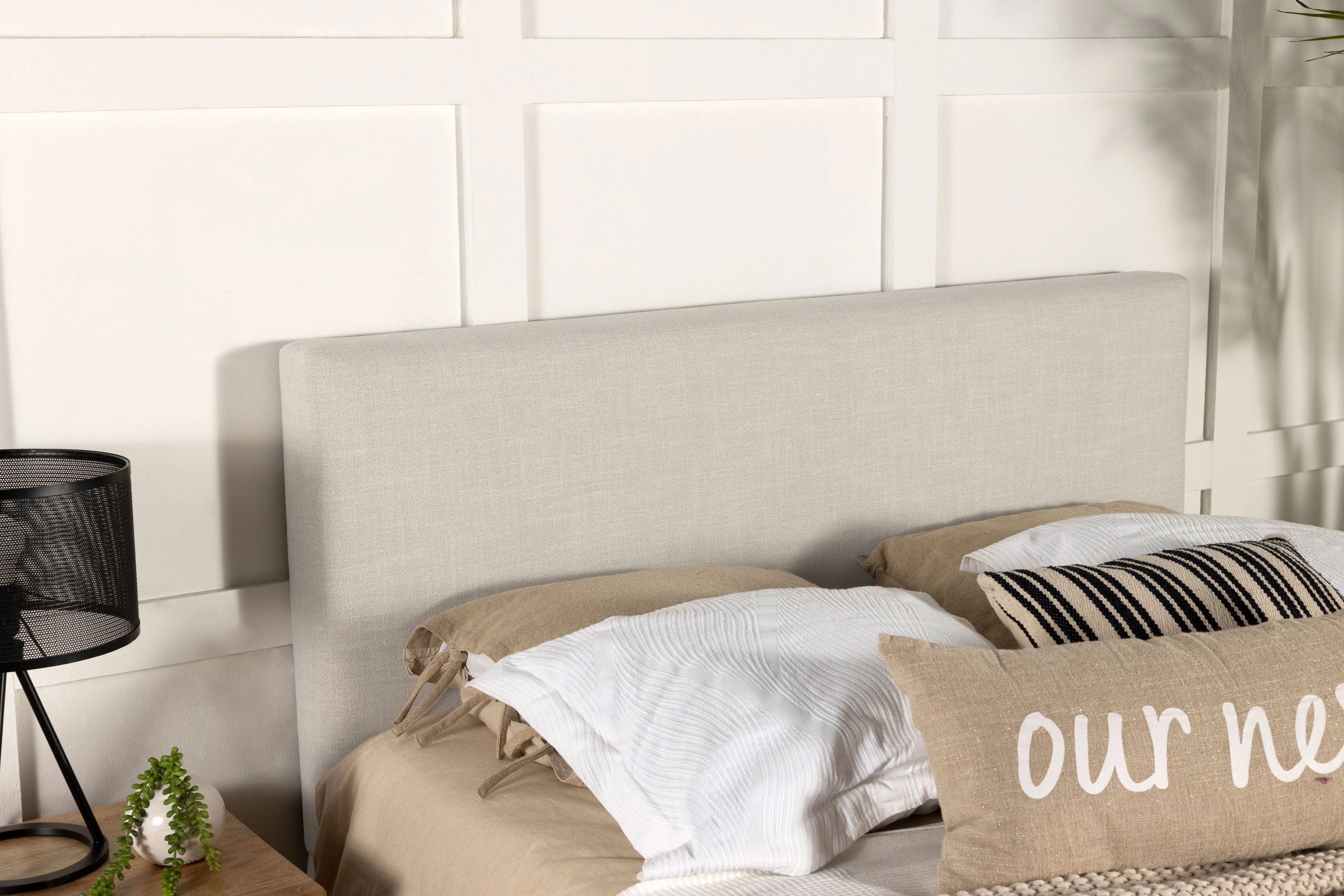 Pirro Upholstered or Full Panel Headboard Sand - Image 7