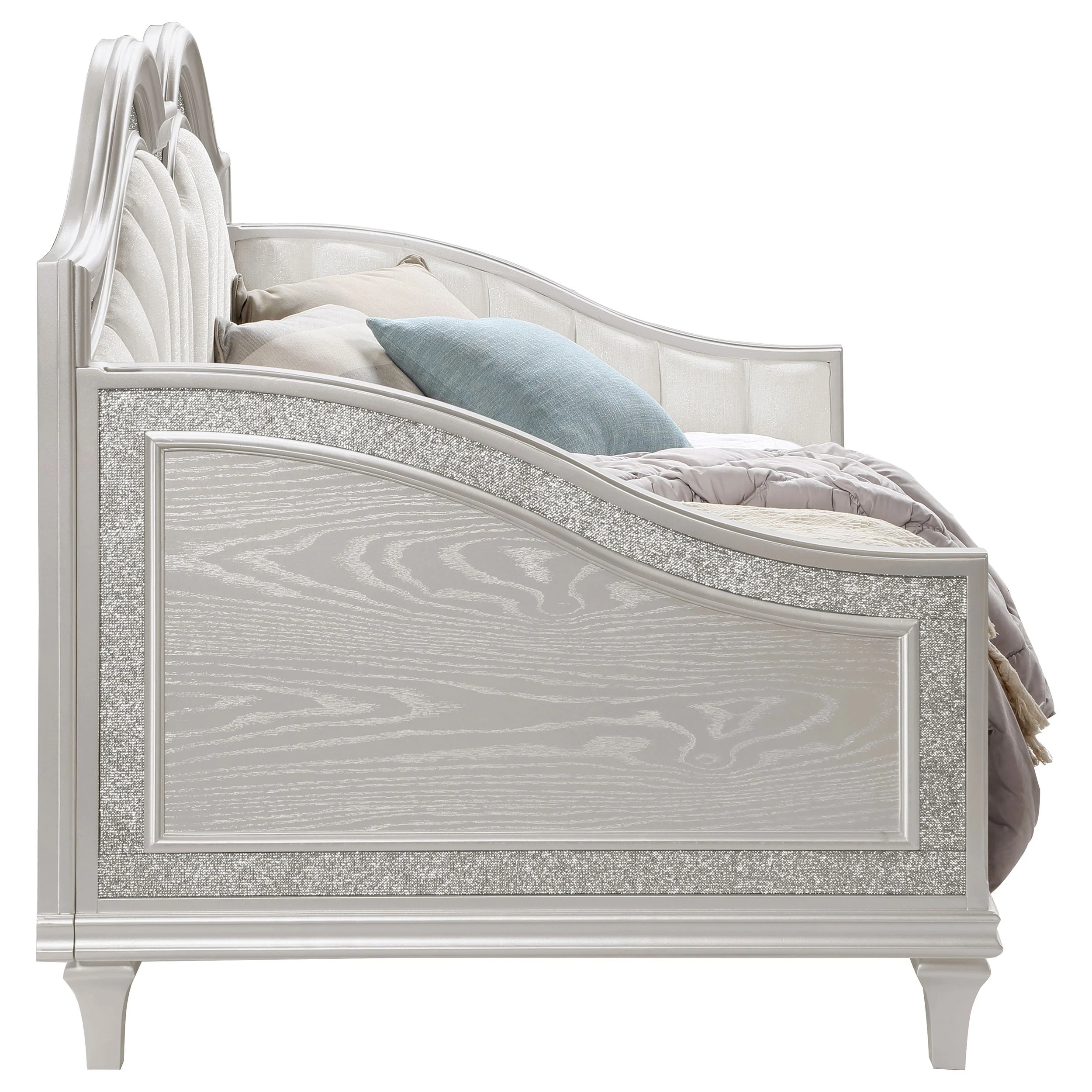 Evangeline Upholstered Twin Daybed Silver Oak - Image 11