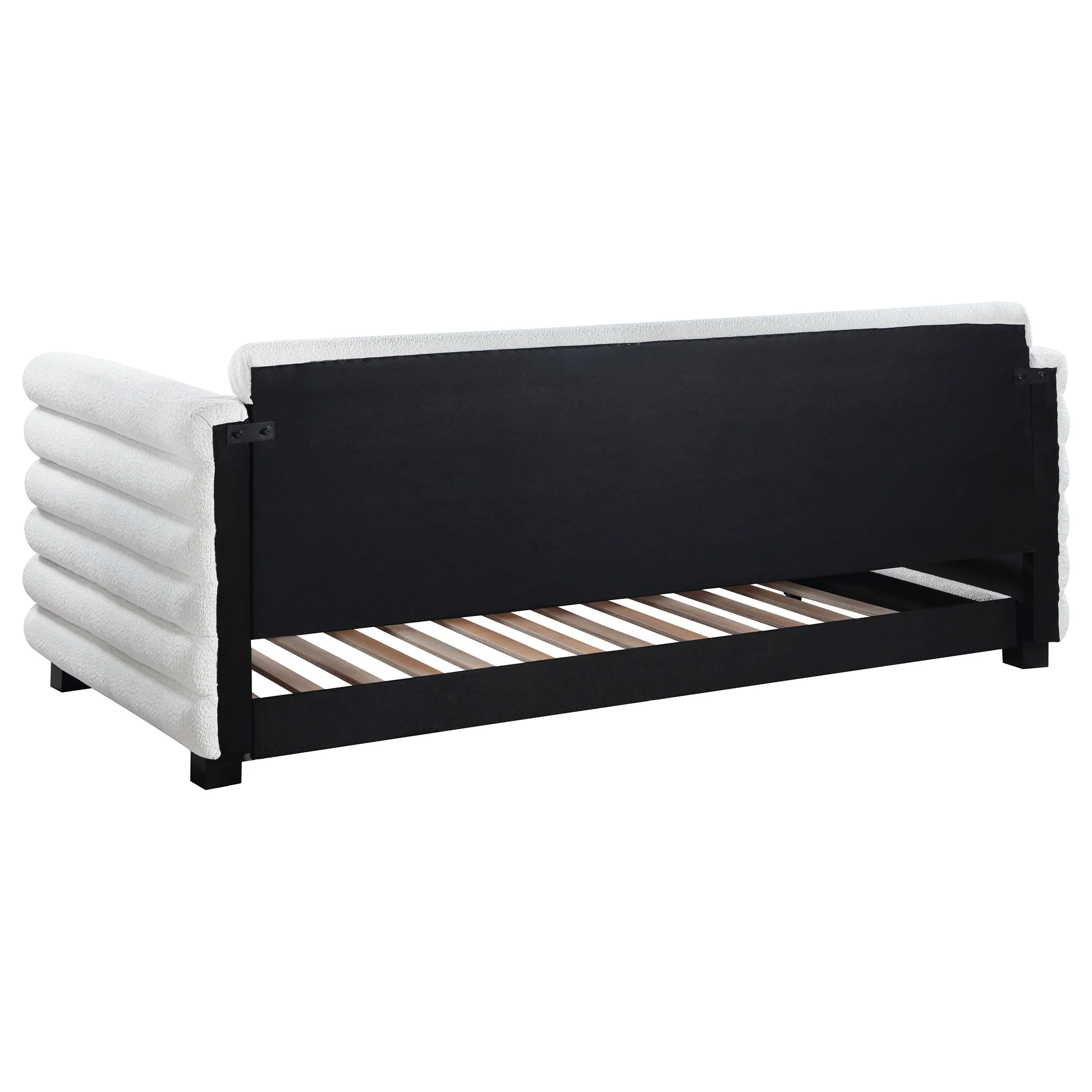 Patricia Boucle Upholstered Twin Day Bed with Trundle - Image 16