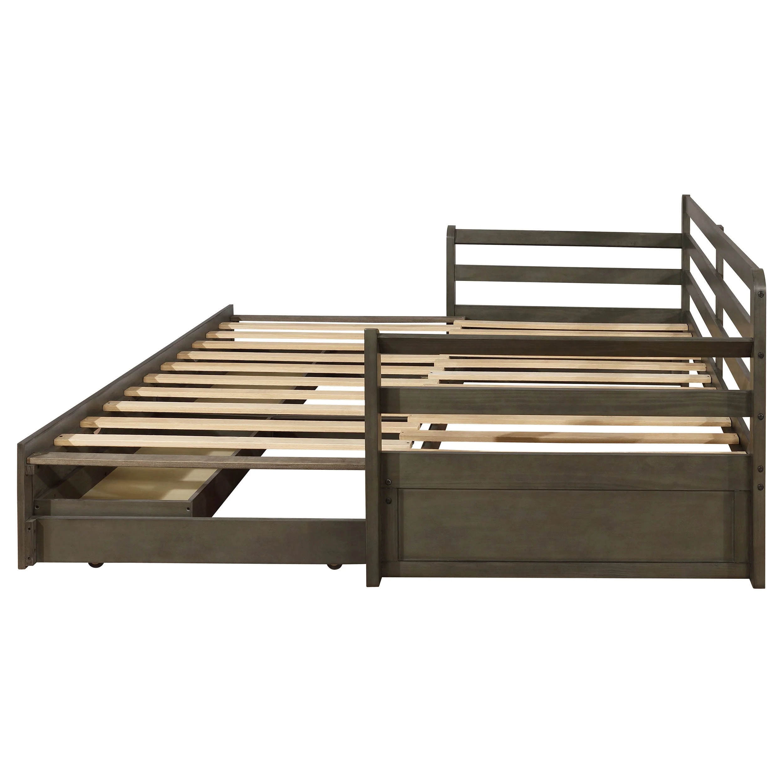 Sorrento 2-drawer Twin XL Daybed with Extension Trundle Grey - Image 9