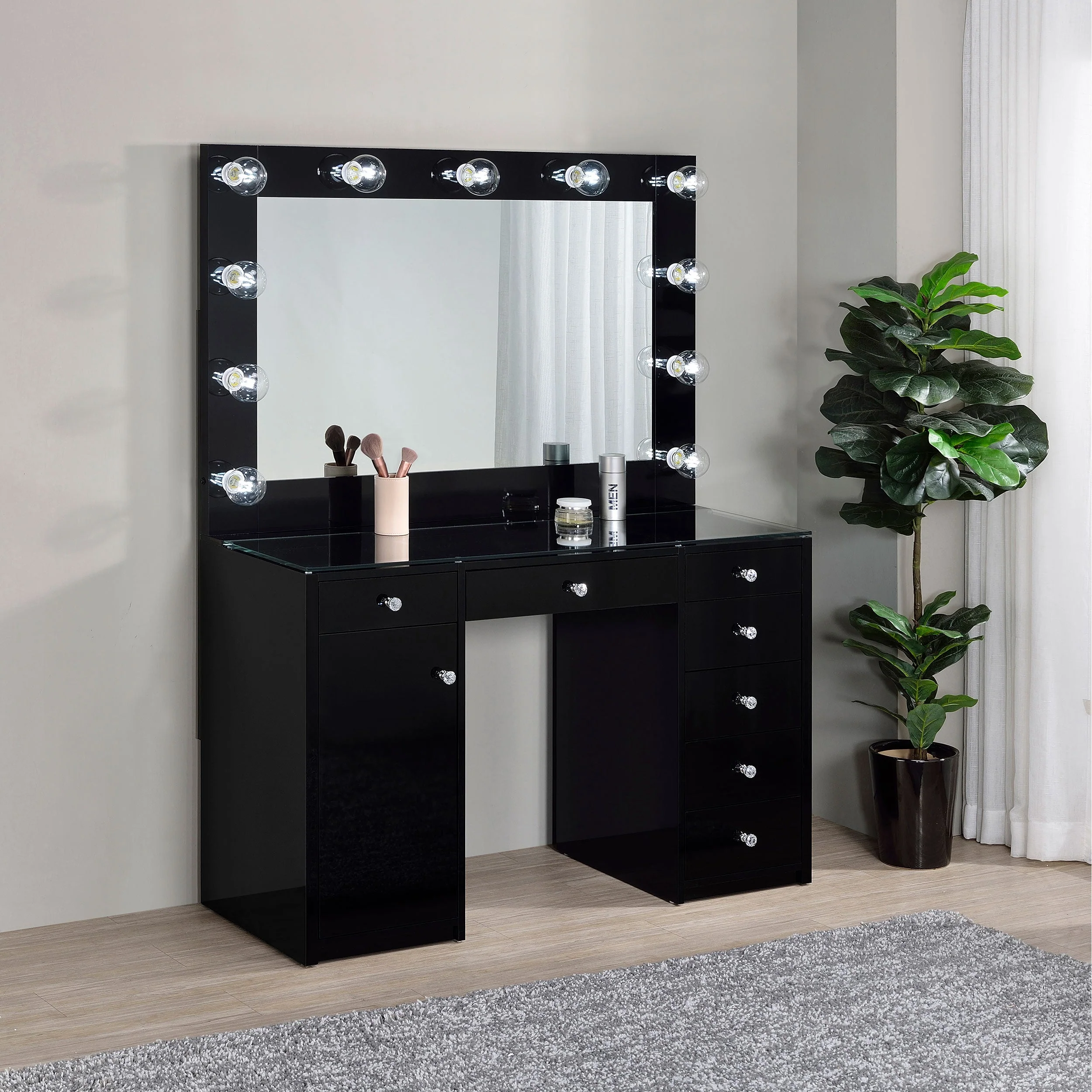 Acena 7-drawer Vanity Set with ing High Gloss - Image 11