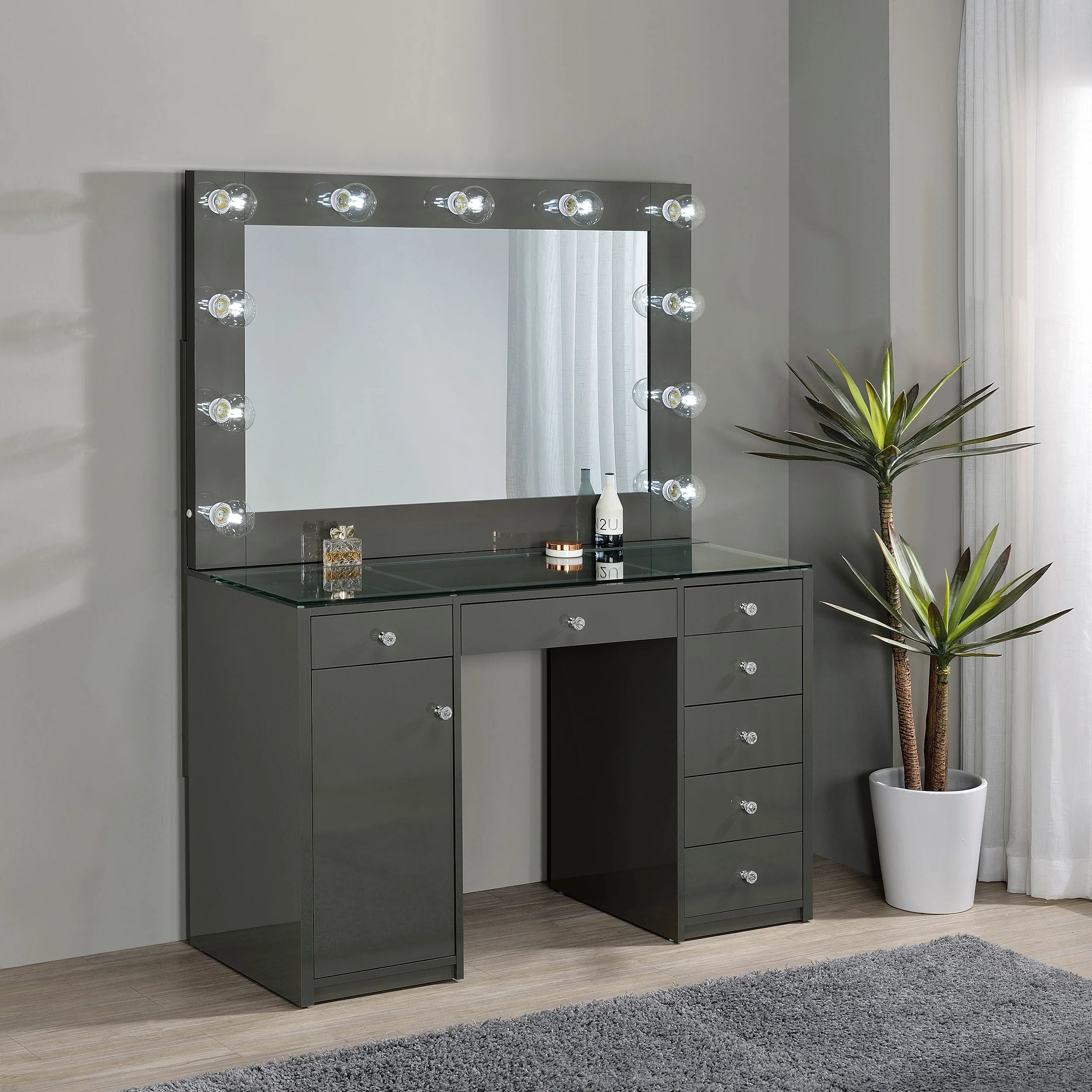 Acena 7-drawer Vanity Set with ing High Gloss - Image 12