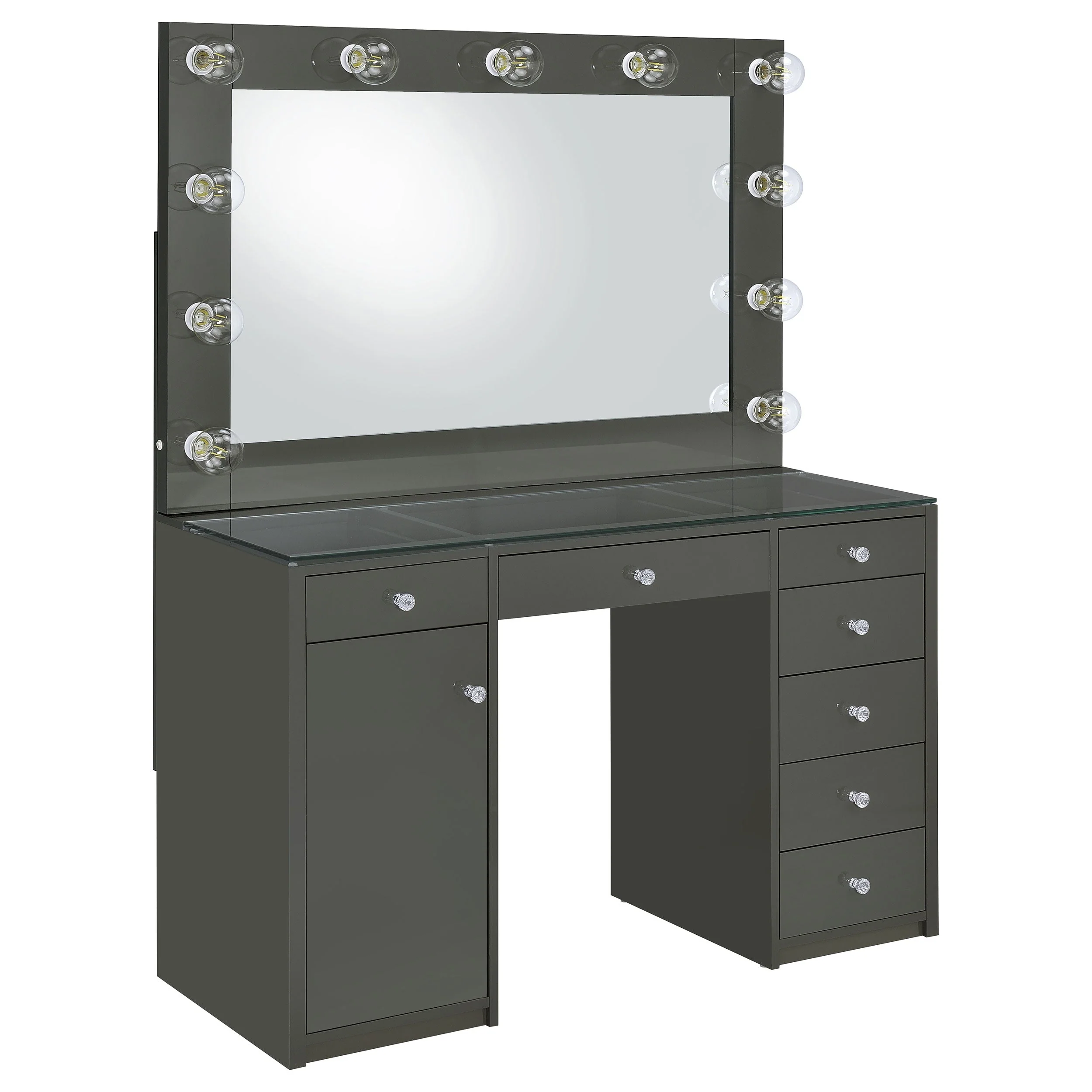 Acena 7-drawer Vanity Set with ing High Gloss - Image 6